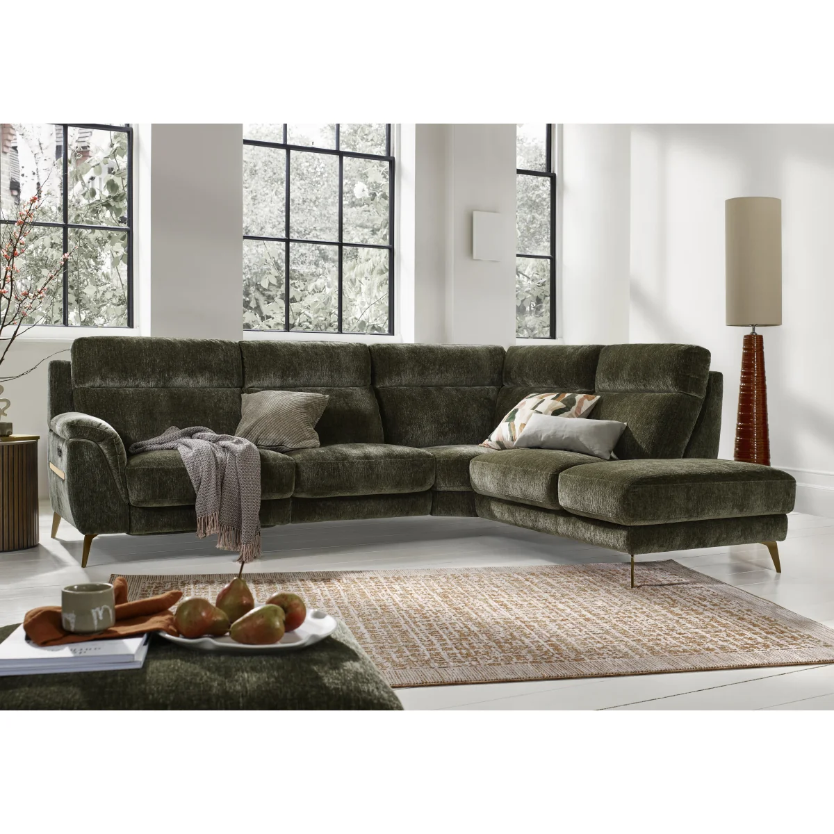 Eclipse Fabric Left Hand Facing Corner Power Recliner Sofa with Power Headrests and Chaise End Storage - Sofas and Armchairs - In Time for Christmas – image 3