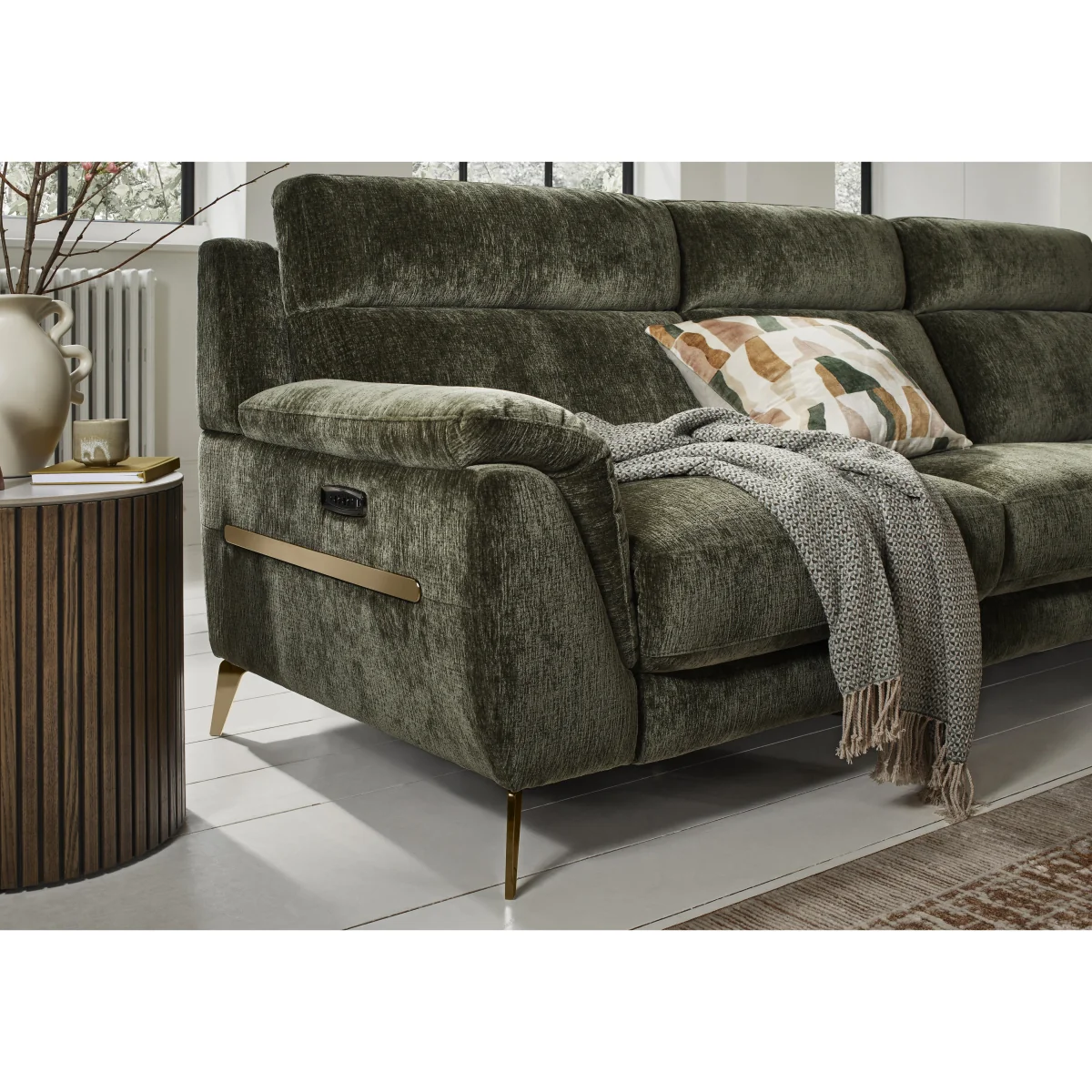 Eclipse Fabric Left Hand Facing Corner Power Recliner Sofa with Power Headrests and Chaise End Storage - Sofas and Armchairs - In Time for Christmas – image 6