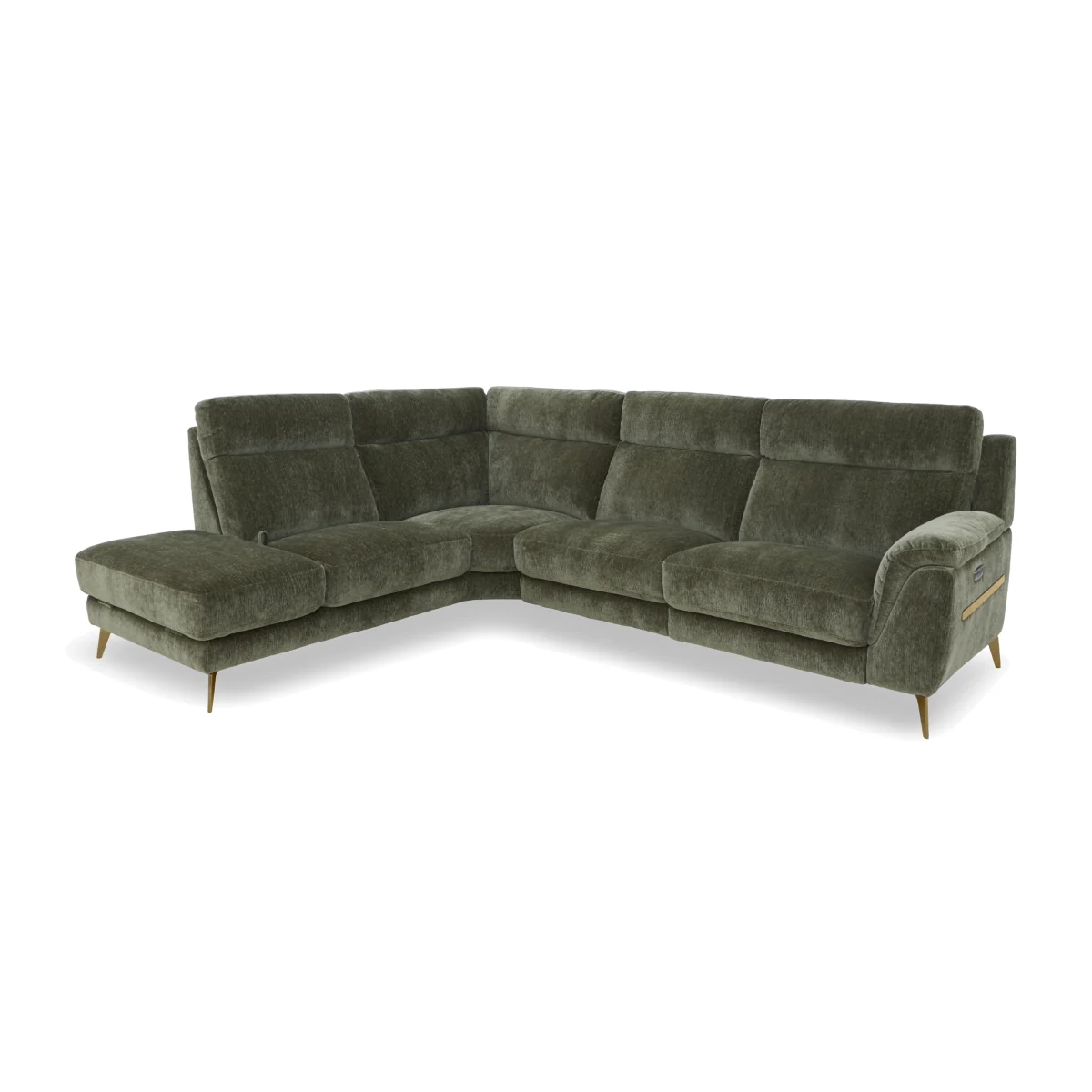 Eclipse Fabric Left Hand Facing Corner Power Recliner Sofa with Power Headrests and Chaise End Storage - Sofas and Armchairs - In Time for Christmas – image 1