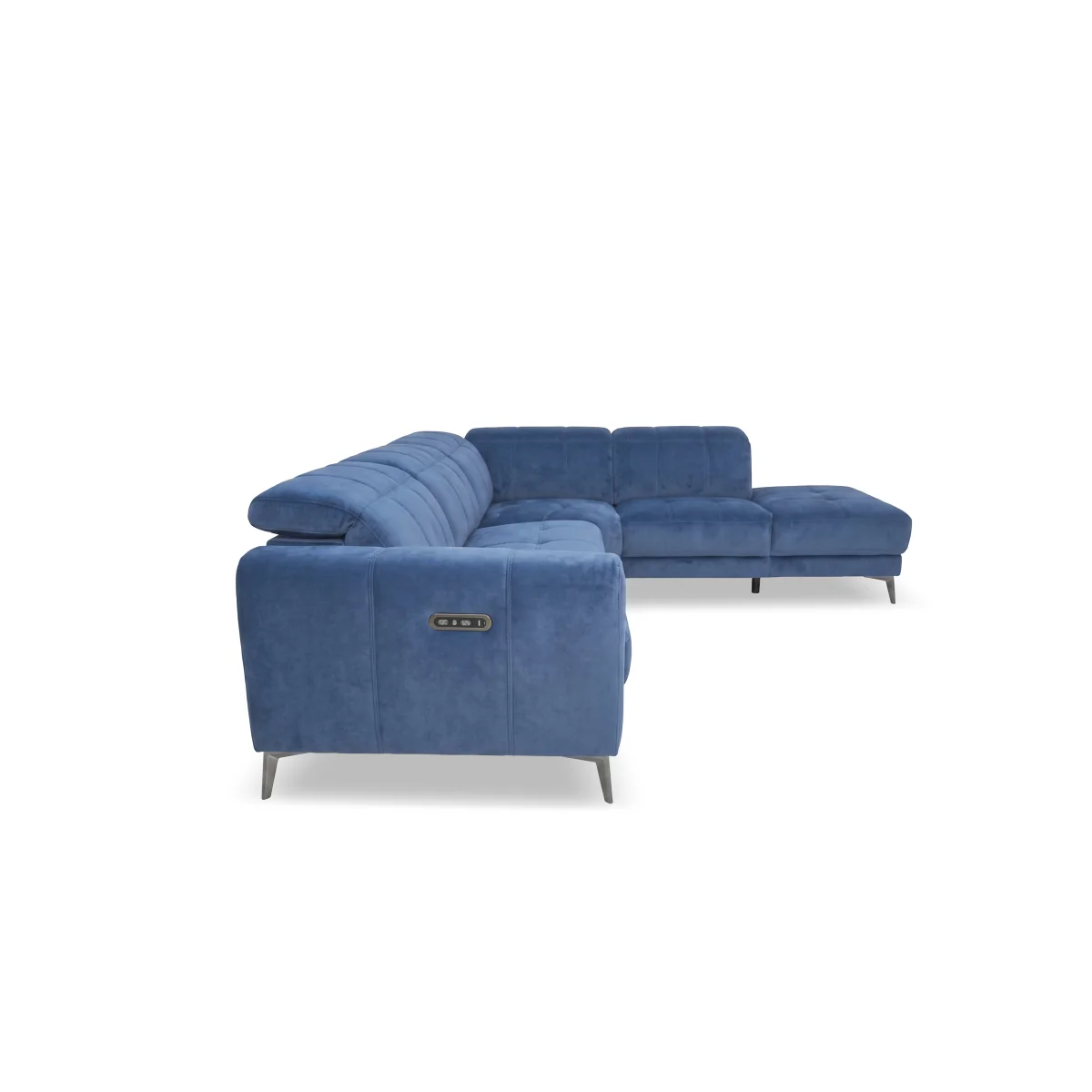 Ezra Fabric Power Recliner Chaise End Right Hand Facing Corner Sofa with Headrests - Dexter Pumpkin - Sofas and Armchairs - In Time for Christmas – image 3