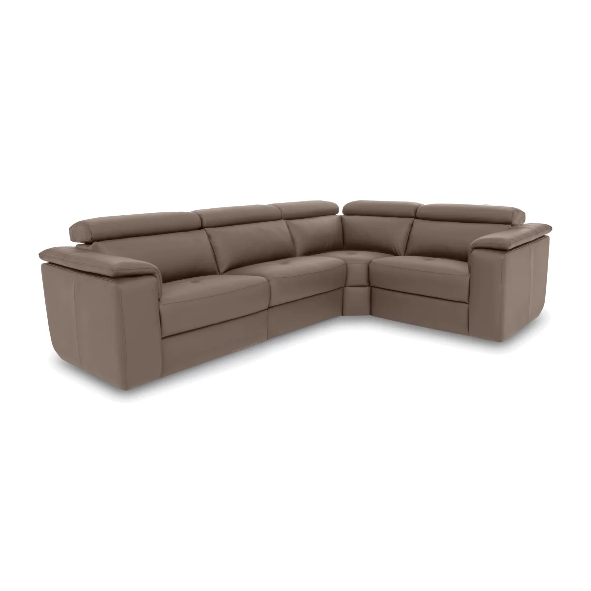 Nicoletti - Canto Small Leather Corner Sofa - Botero Taupe – image 1