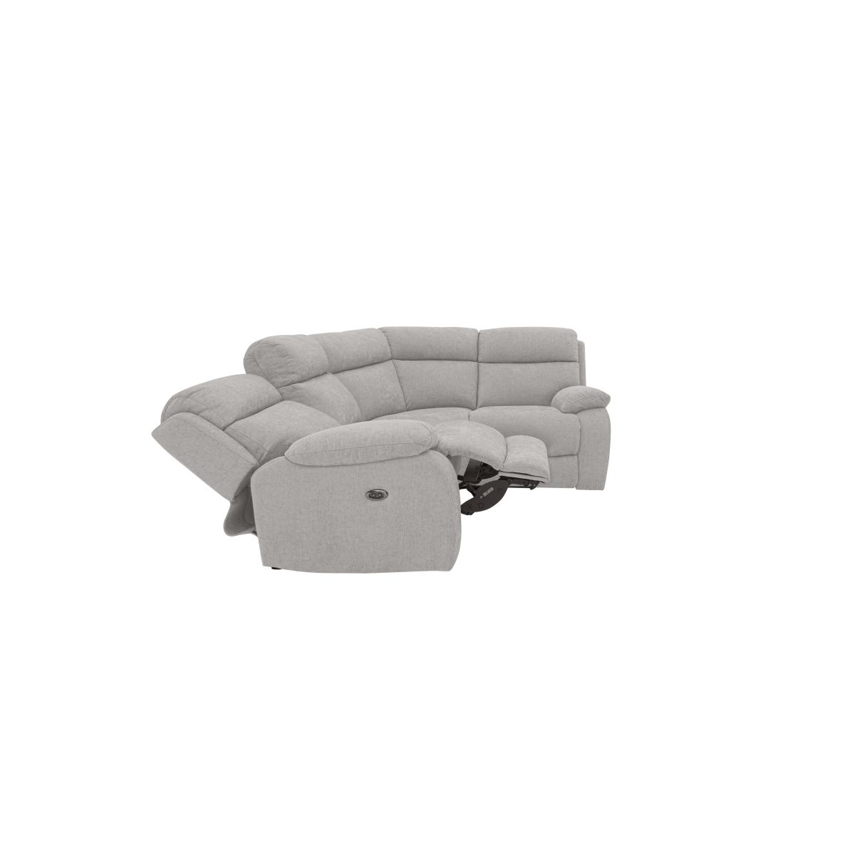 Moreno Small Fabric Left Hand Facing Corner Sofa with Power Recliner - Oatmeal – image 5