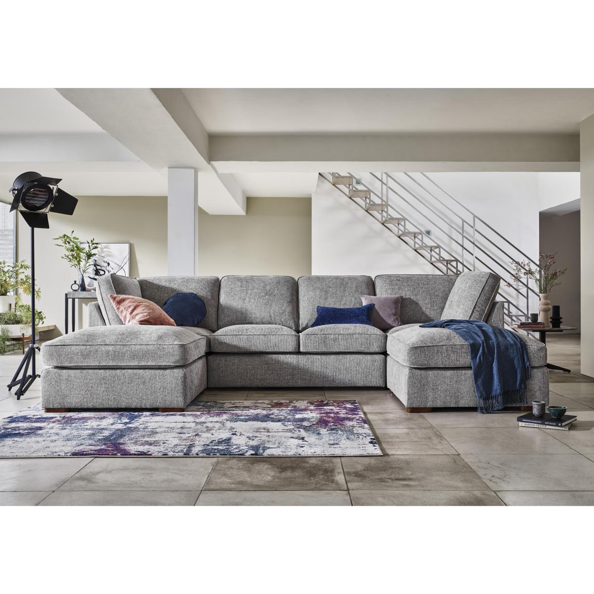 Emilia Large U-Shaped Corner Sofa - Grey – image 2