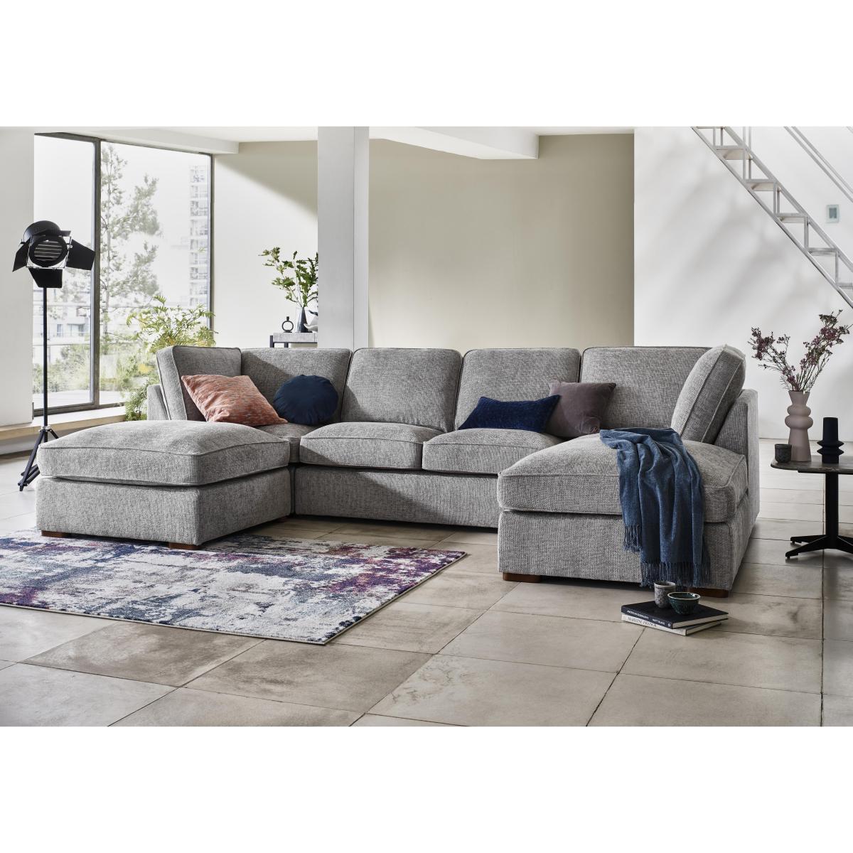 Emilia Large U-Shaped Corner Sofa - Grey – image 3