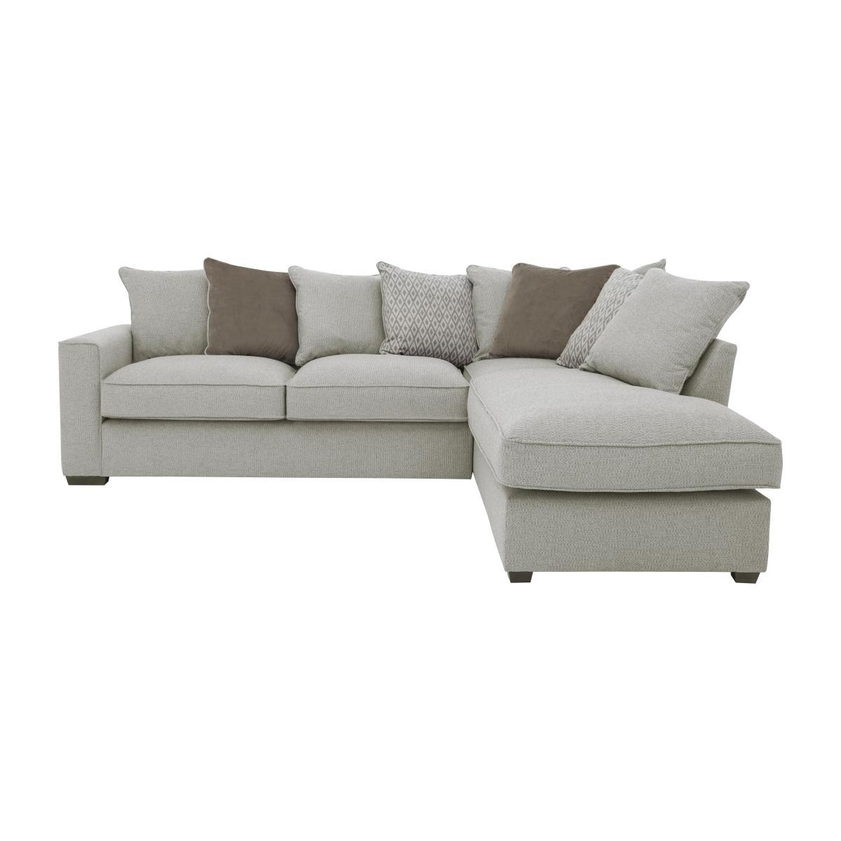 Comfi Fabric Pillow Back Chaise End Corner Sofa - Grey – image 1