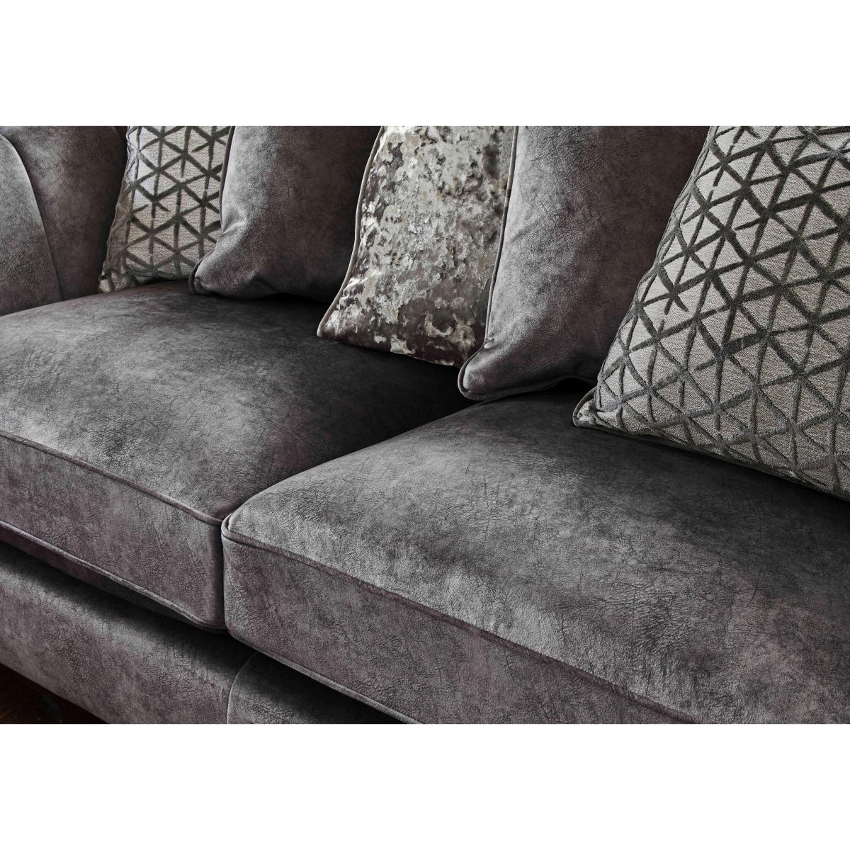 Ariana Fabric Pillow Back Right Hand Facing Chaise End Sofa with Brass Insert - Dapple Mink – image 4