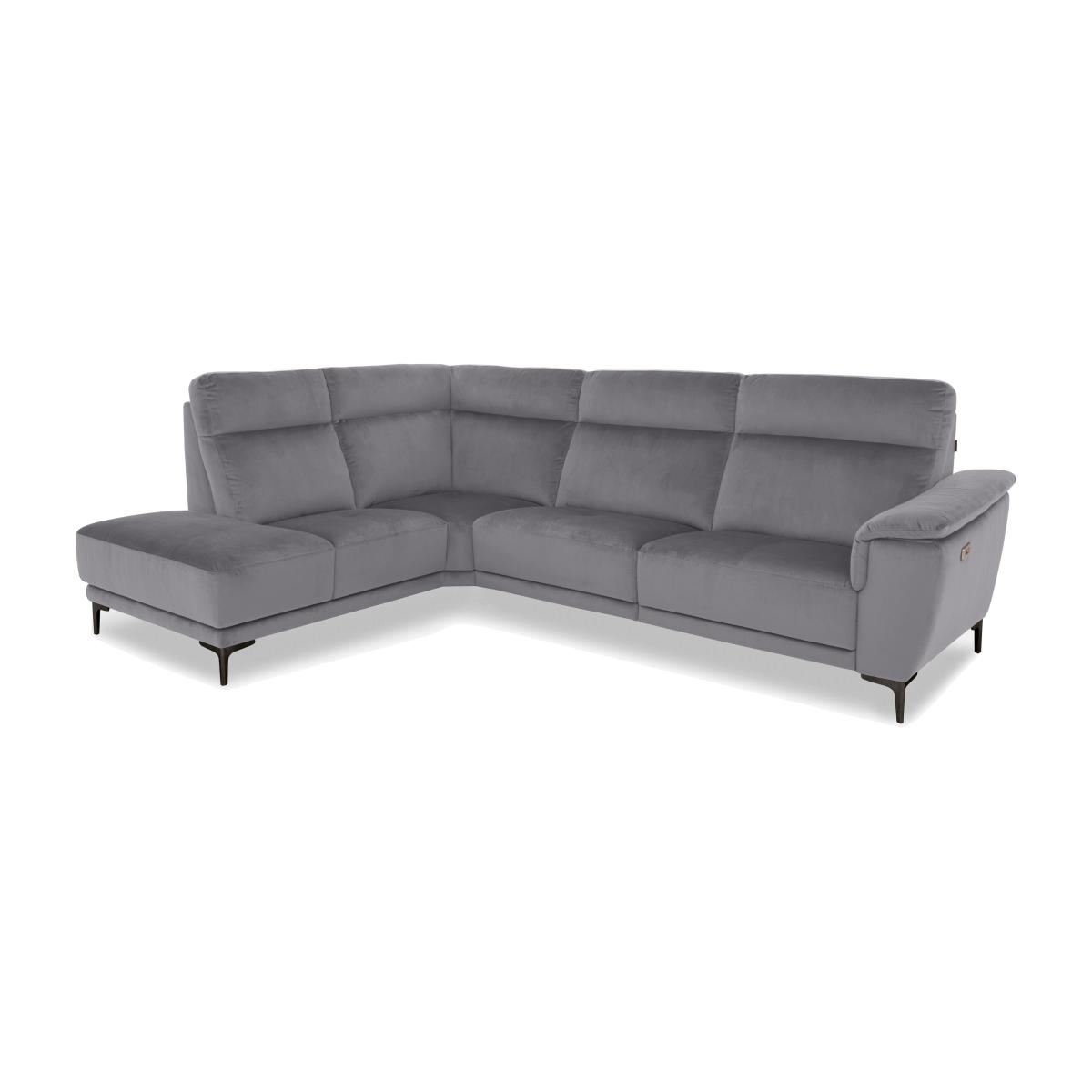 Nicoletti Italia - Amalfi Fabric Left Hand Facing Chaise Sofa - Selma Topo