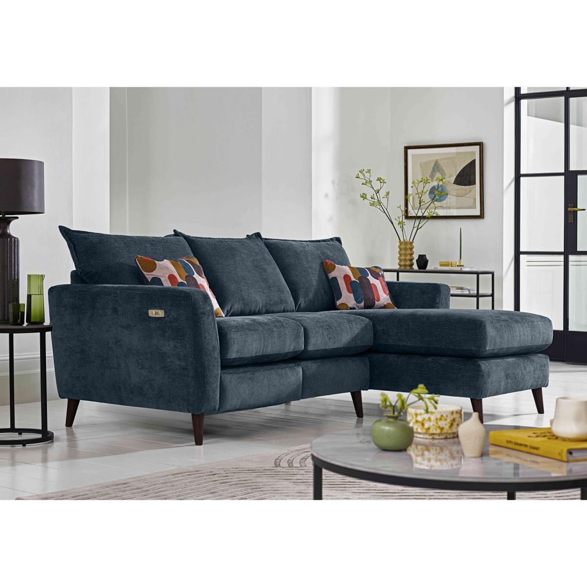 Sofia Fabric Right Hand Facing Corner Sofa with Chaise End – image 2