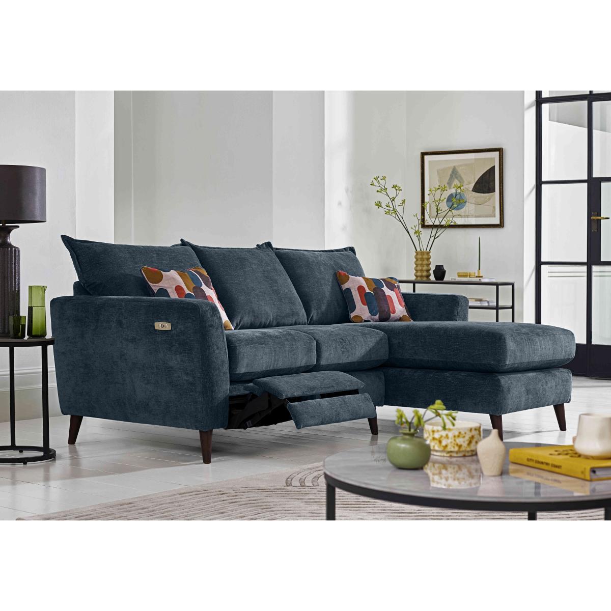 Sofia Fabric Right Hand Facing Corner Sofa with Chaise End – image 3