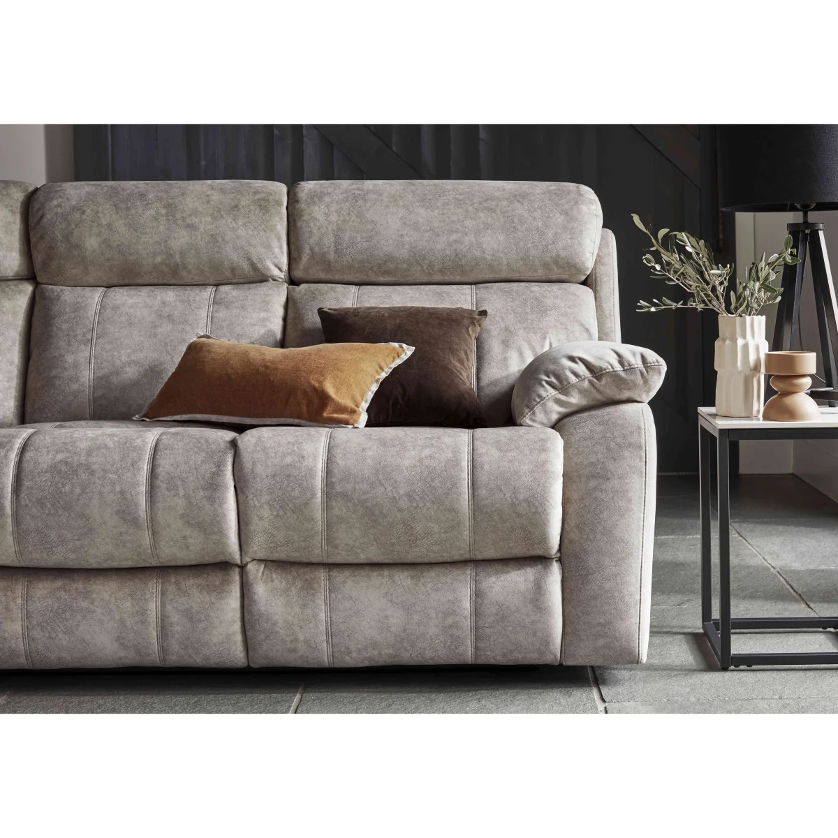 Moreno Small Fabric Power Recliner Right Hand Facing Corner Sofa with Power Headrests - R29 Mink - Sofas and Armchairs - In Time for Christmas – image 3