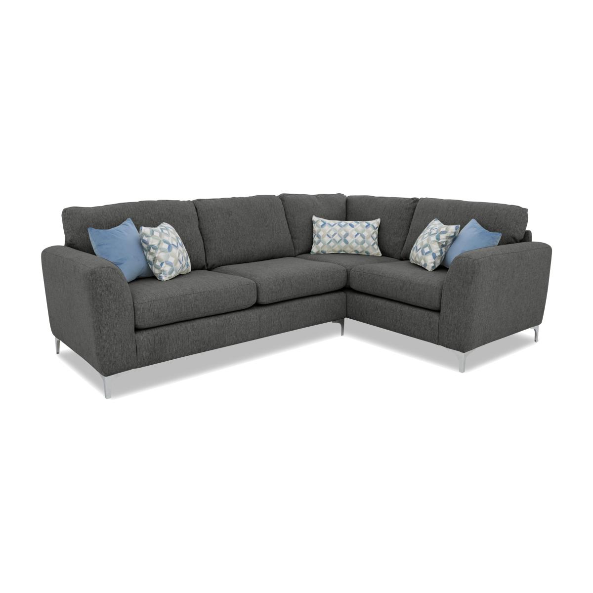 Pippa Fabric Small Right Hand Facing Corner Sofa - Slate – image 1