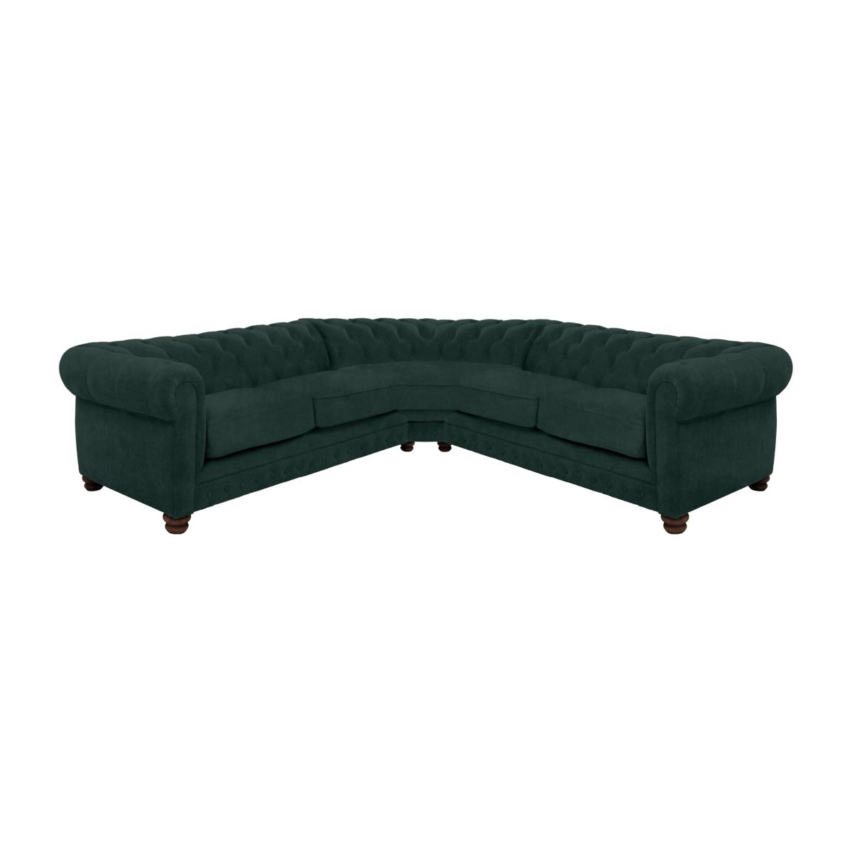 Alexander and James - Chesterfield Collection Hugo Large Fabric Corner Sofa - Honeycreeper - Dark Feet