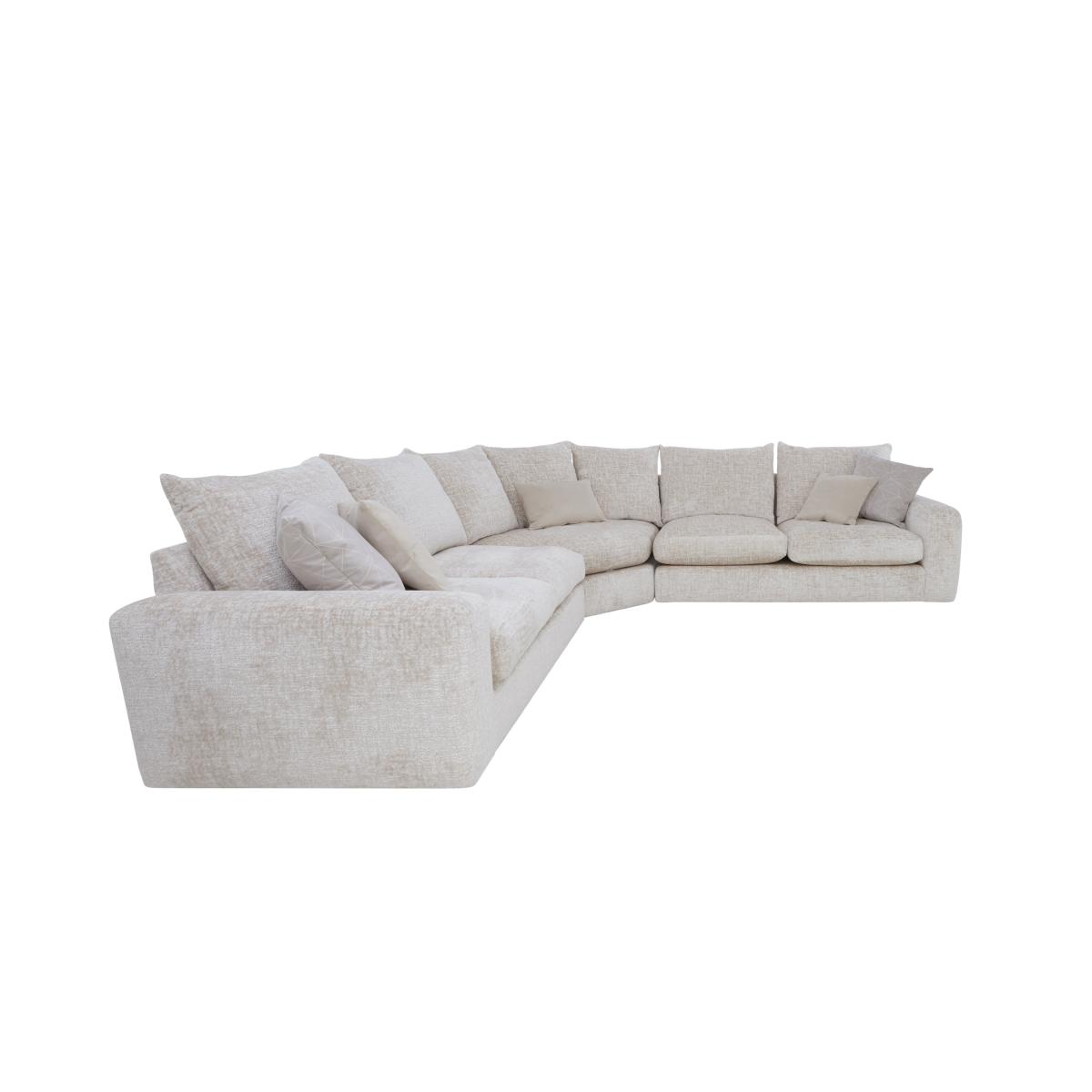 Pandora Large Corner Foam Fill Sofa - Plain Ivory – image 5