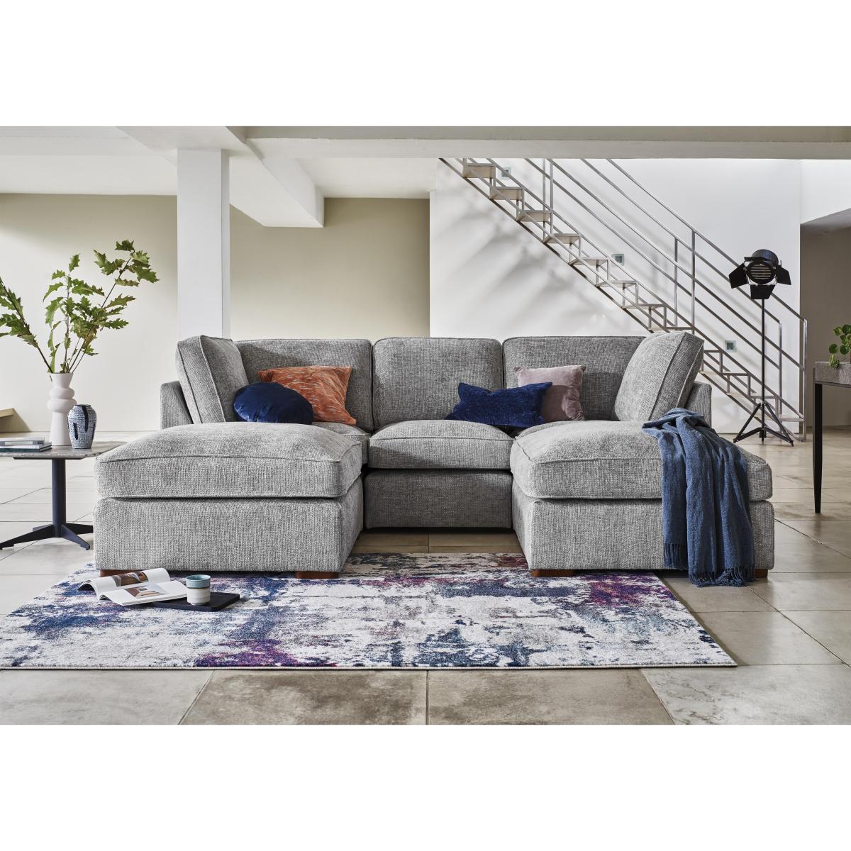 Emilia Small U-Shaped Corner Sofa - Grey – image 2