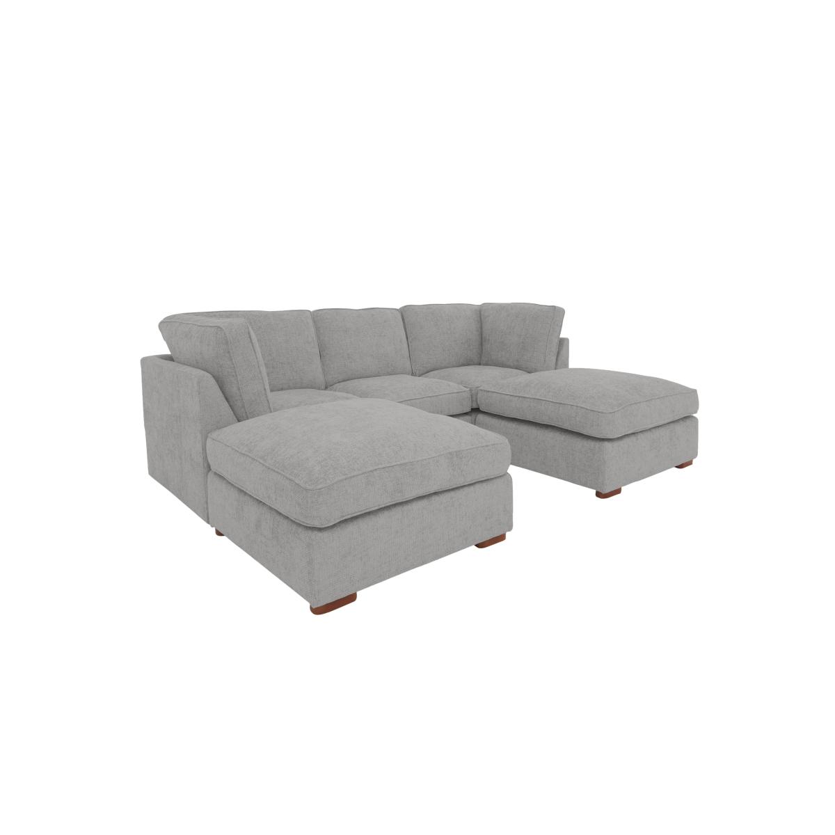Emilia Small U-Shaped Corner Sofa - Grey – image 5