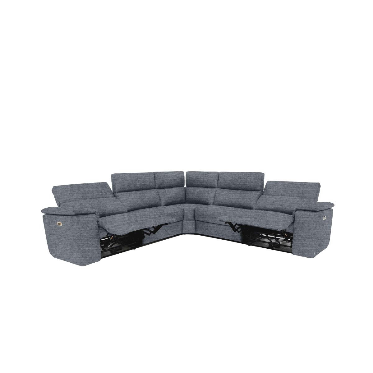Nicoletti Italia - Davide Large Fabric Corner Power Recliner Sofa – image 2