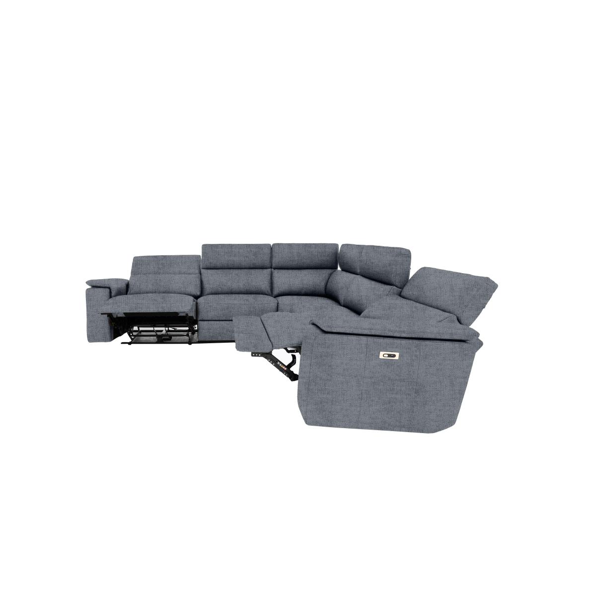 Nicoletti Italia - Davide Large Fabric Corner Power Recliner Sofa – image 4