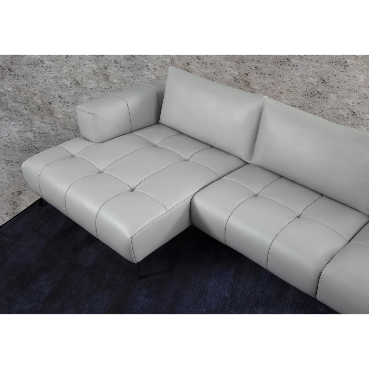 Domicil - Lawson Leather Left Hand Facing Chaise End Sofa - NP Light Grey – image 3