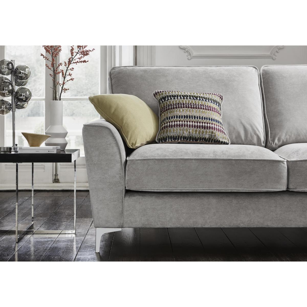 Legend Classic Back Fabric Right Hand Facing Corner Sofa - Kingston Silver – image 3
