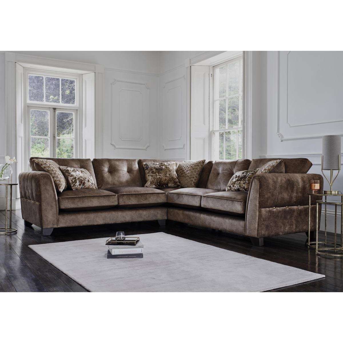 Ariana Large Fabric Classic Back Corner Sofa - Dapple Mink – image 2