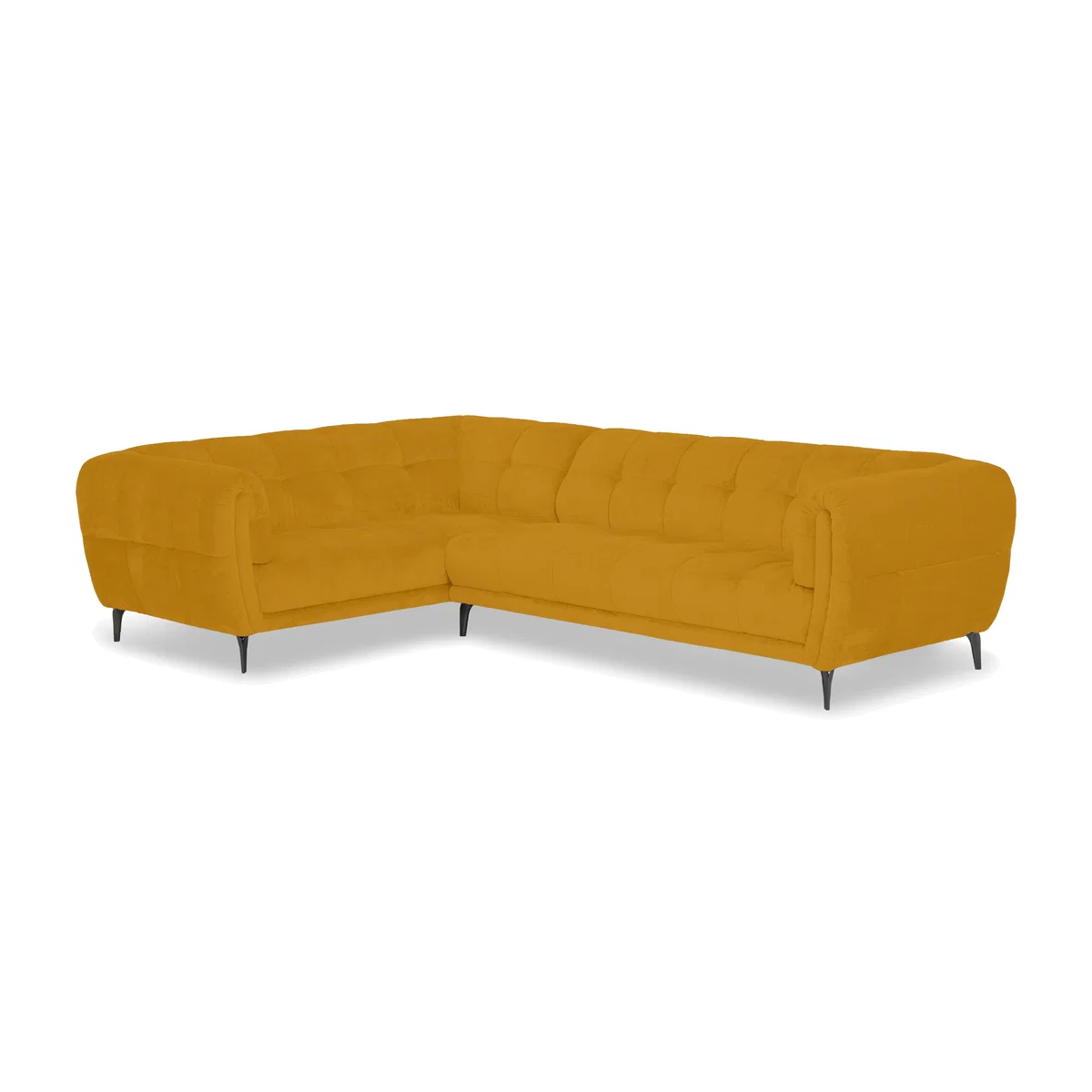 Sienna Fabric Left Hand Facing Corner Sofa - Opulence Saffron – image 1
