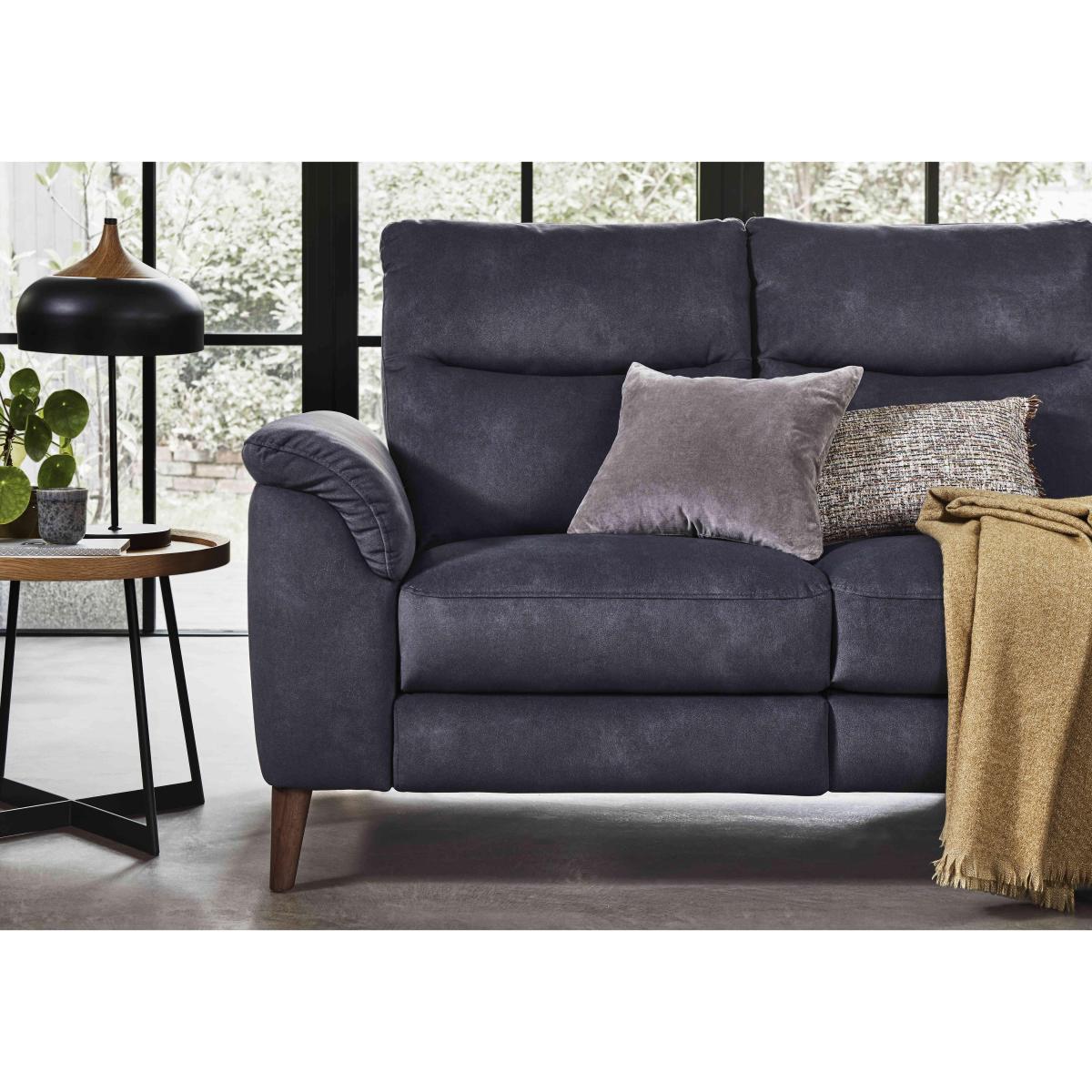 Morgan 3 Seater Fabric Power Recliner Sofa with Right Hand Facing Chaise End - Stone Dexter – image 4