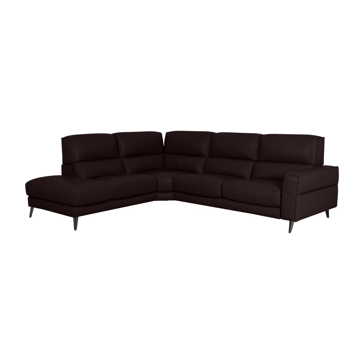 Axel HW Leather Left Hand Facing Chaise End Sofa - Espresso – image 1