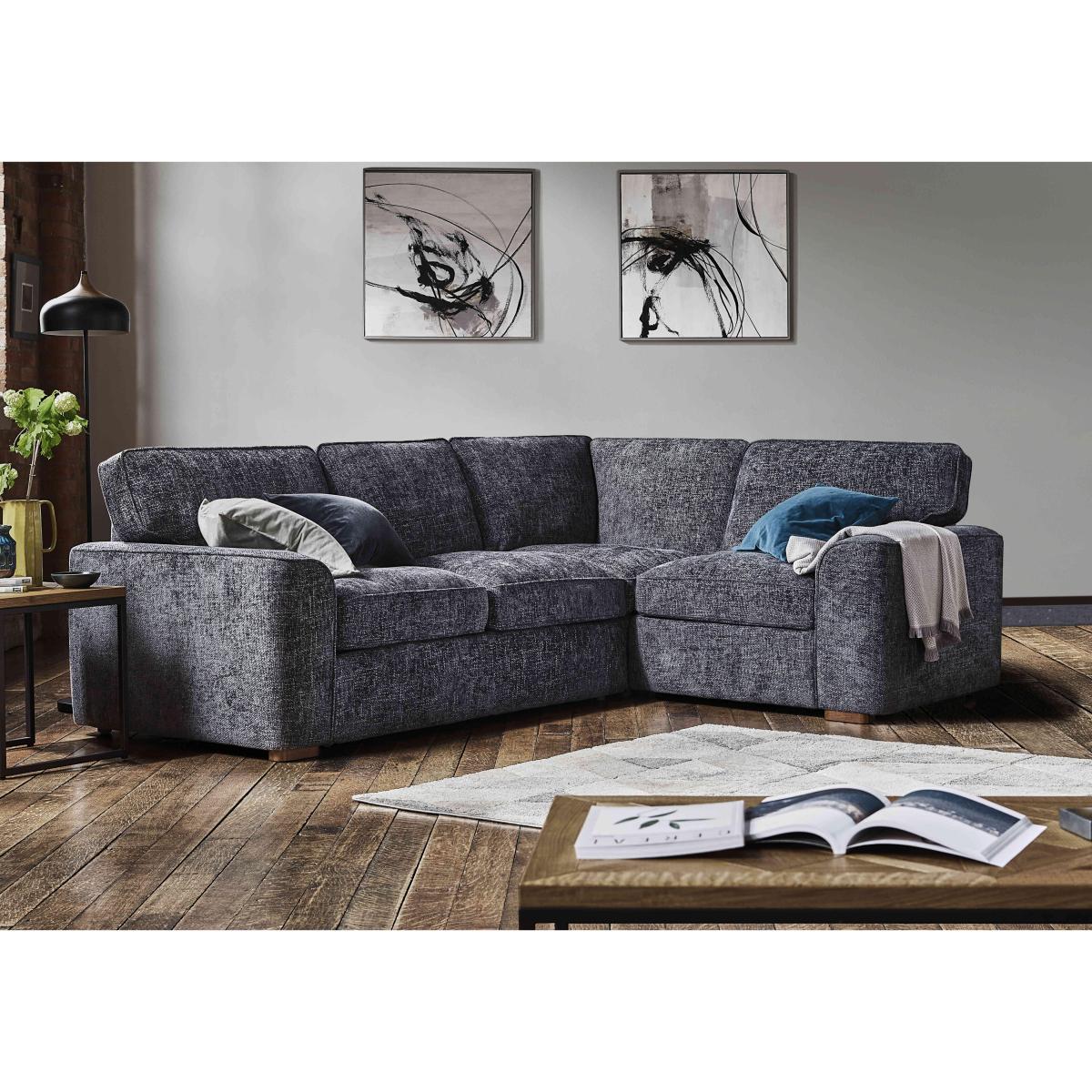 Emilia Small Fabric Corner Sofa - Brown – image 2