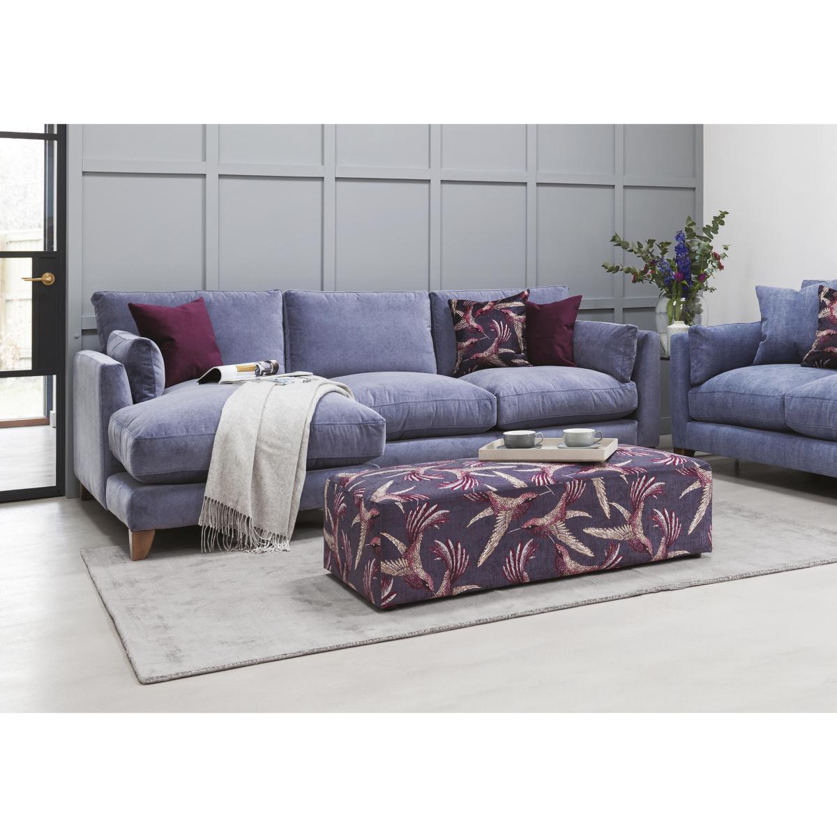 The Lounge Co. - Peyton 3 Seater Fabric Chaise End Sofa - Grey – image 2