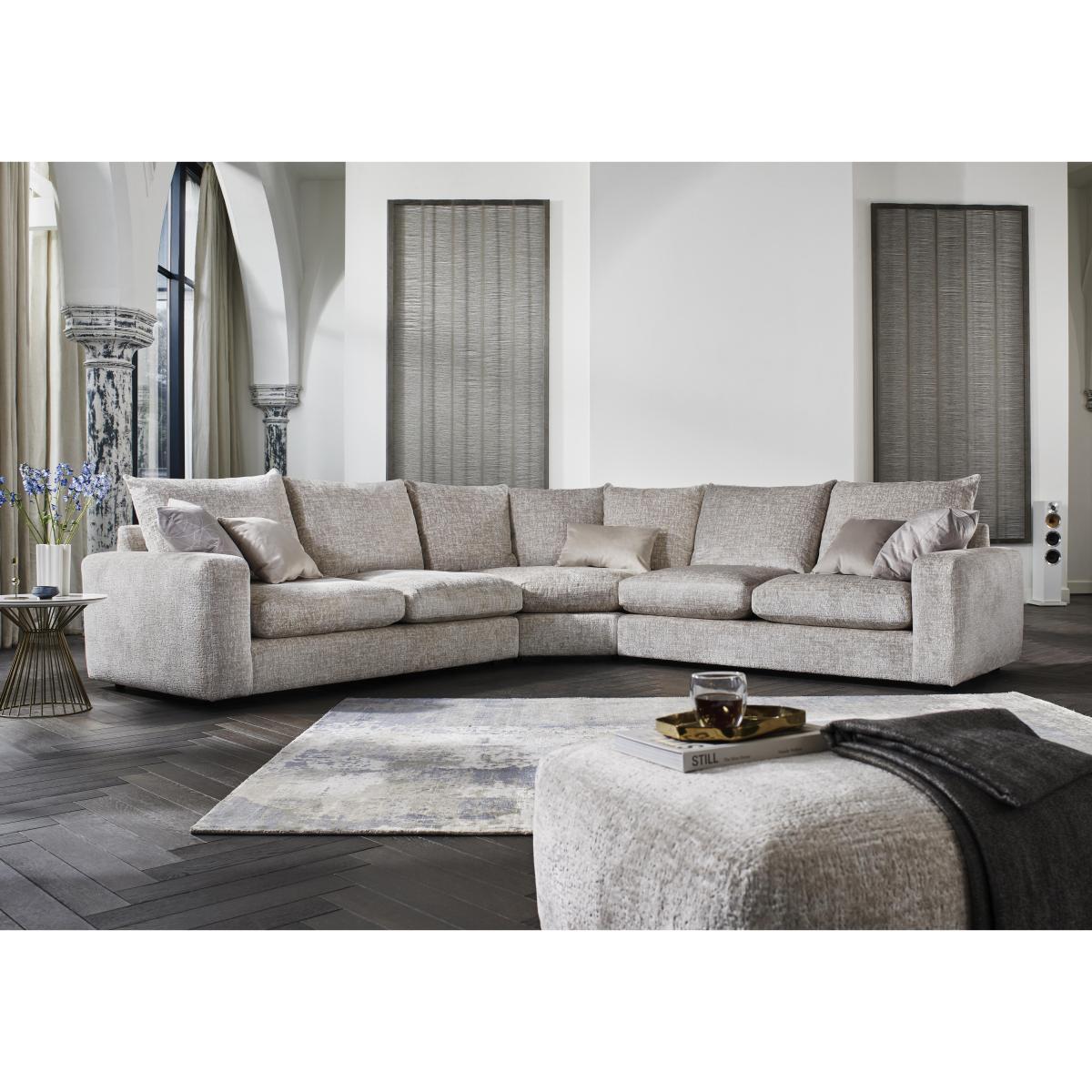 Boutique Pandora Large Corner Fibre Fill Sofa - Denby Silver – image 2