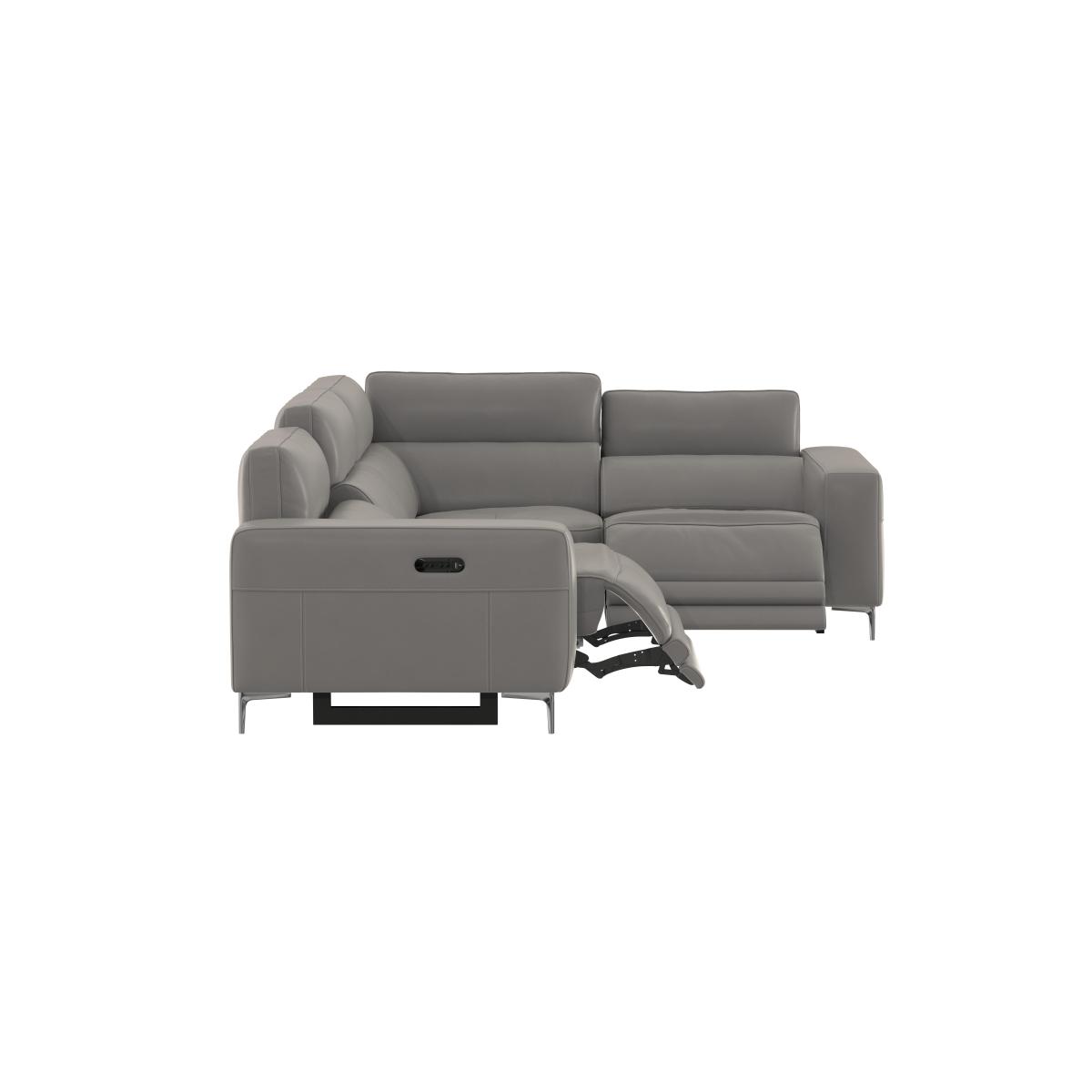 Adama Leather Corner Sofa - Black- World of Leather – image 10