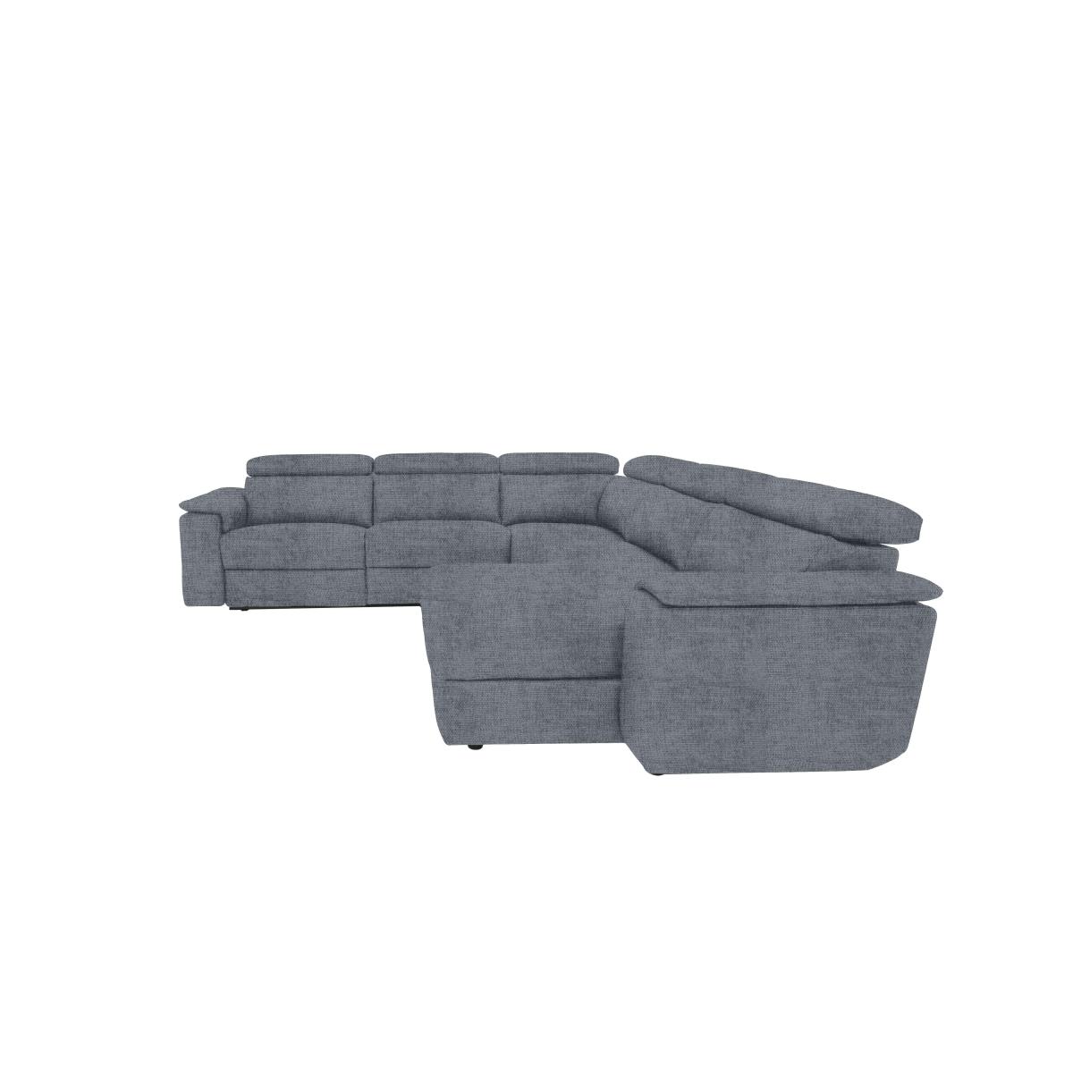 Nicoletti Italia - Davide Large Fabric Right Hand Facing Corner Sofa with Chaise End - Selma Turchese – image 3