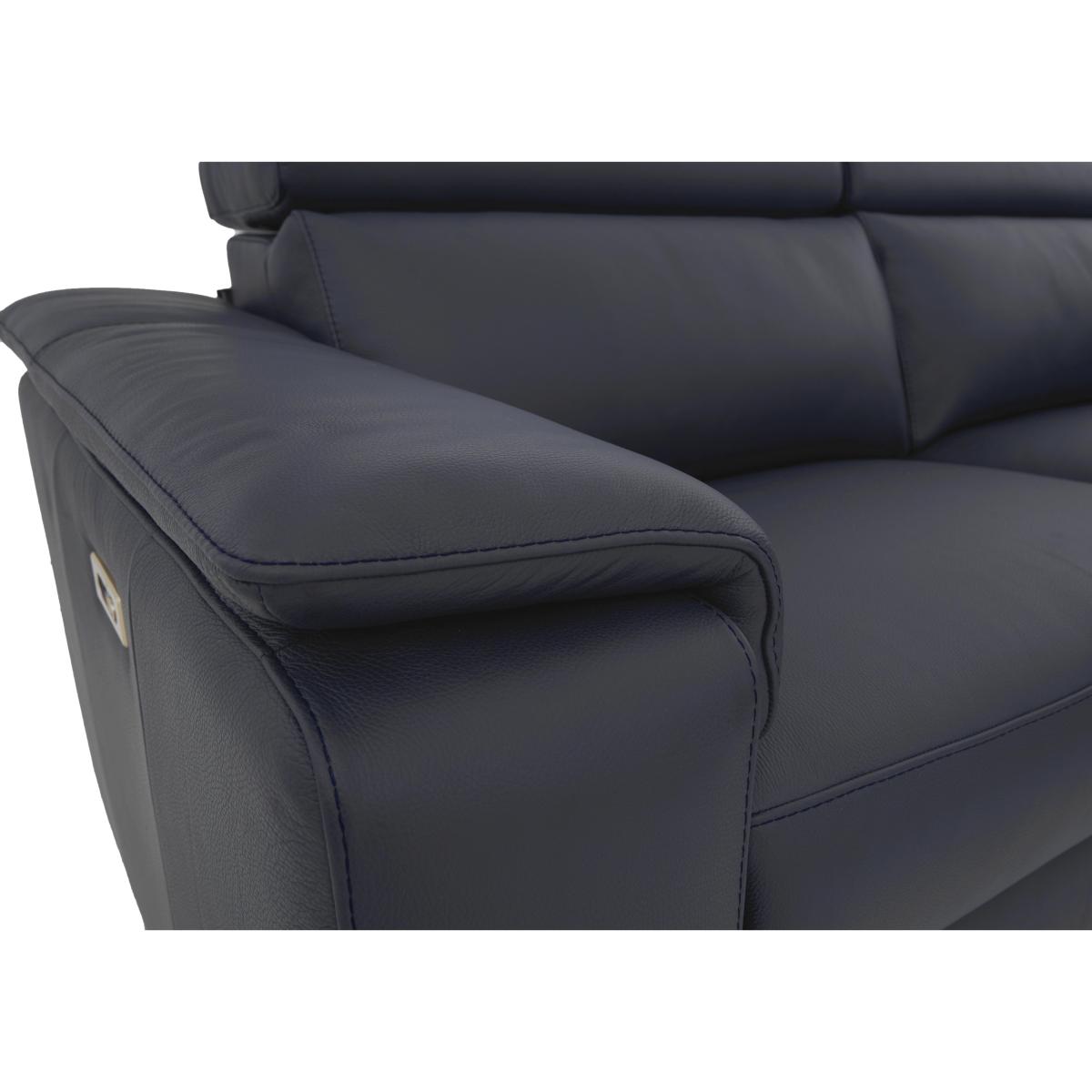 Nicoletti Italia - Davide Large Leather Right Hand Facing Corner Sofa with Chaise End - Torello Tortora – image 9