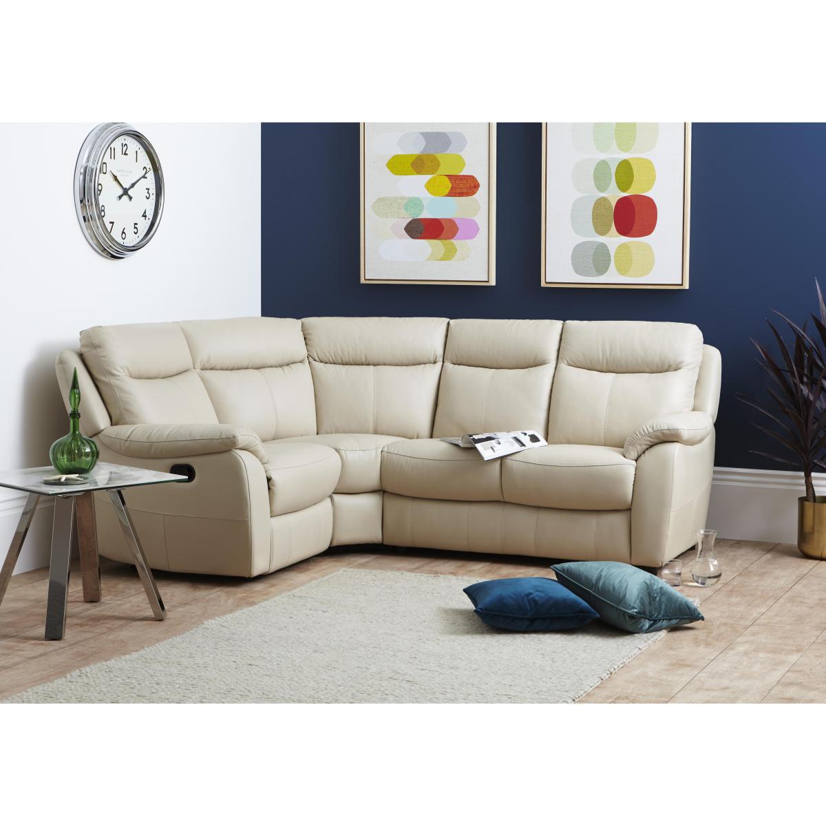 Snug Compact Leather Corner Sofa- World of Leather – image 2