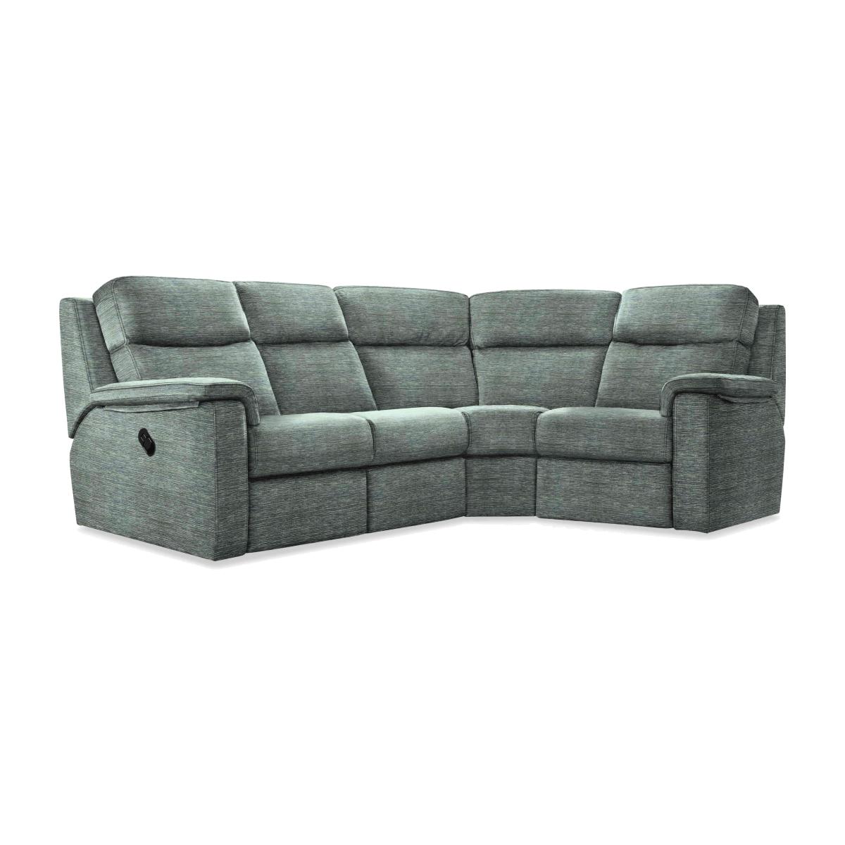 G Plan - Thornbury Fabric Manual Recliner Right Hand Facing Corner Sofa - Waffle Marine – image 1