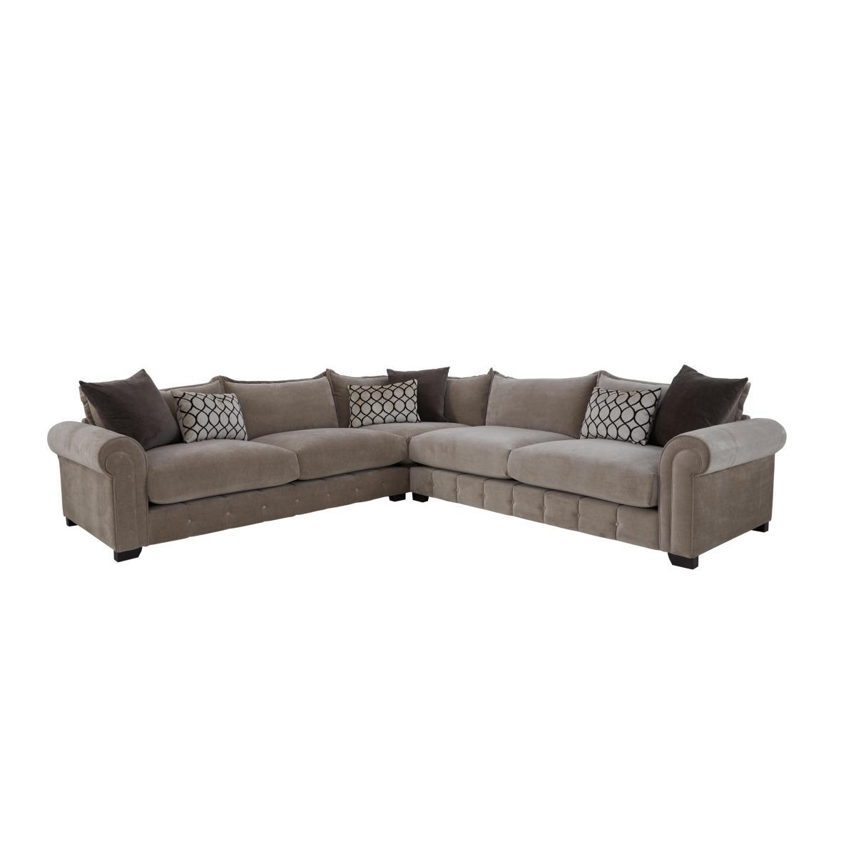 Alexander and James - Sumptuous Large Fabric Corner Sofa - Beige – image 6