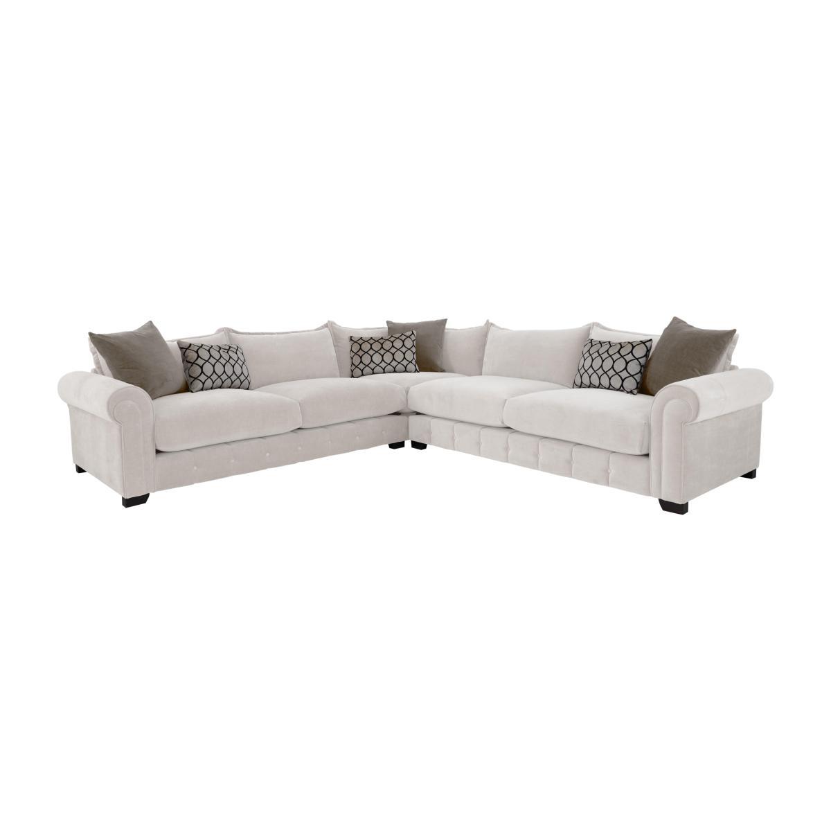 Alexander and James - Sumptuous Large Fabric Corner Sofa - Beige – image 1