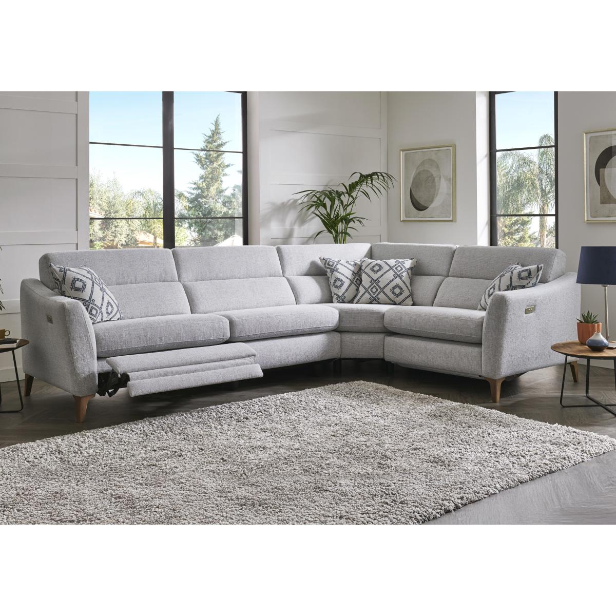 Moderna Left Hand Facing Corner Sofa - Duck Egg – image 2