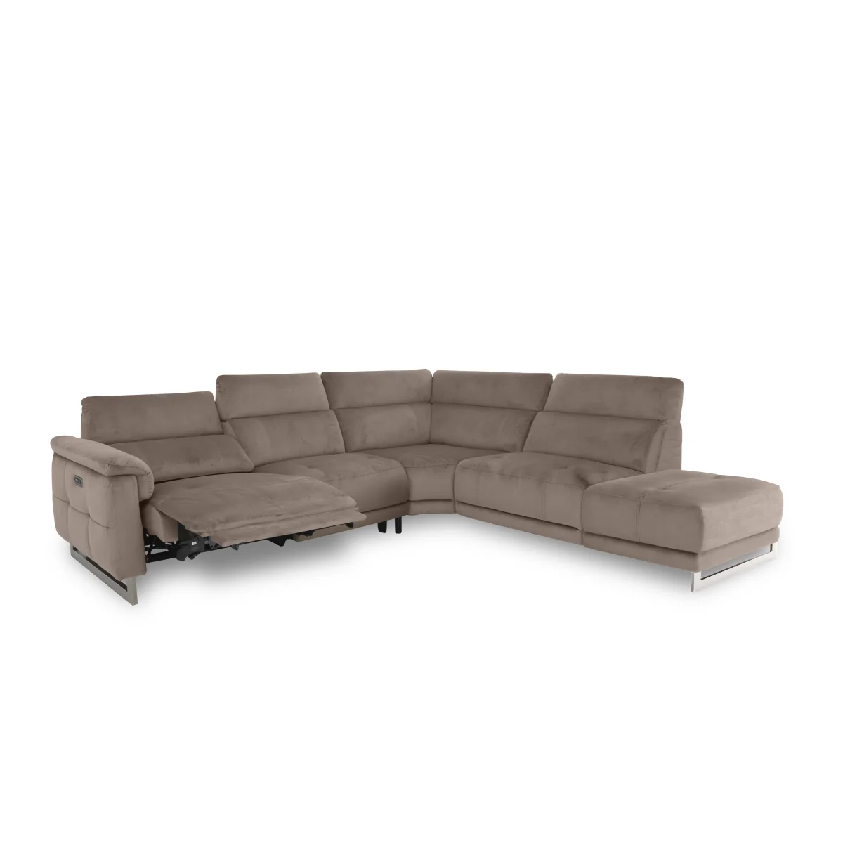 Moet Power Recliner Chaise End Left Hand Facing Corner Sofa with Telescopic Headrests - Opulence Saffron - Sofas and Armchairs - In Time for Christmas – image 2