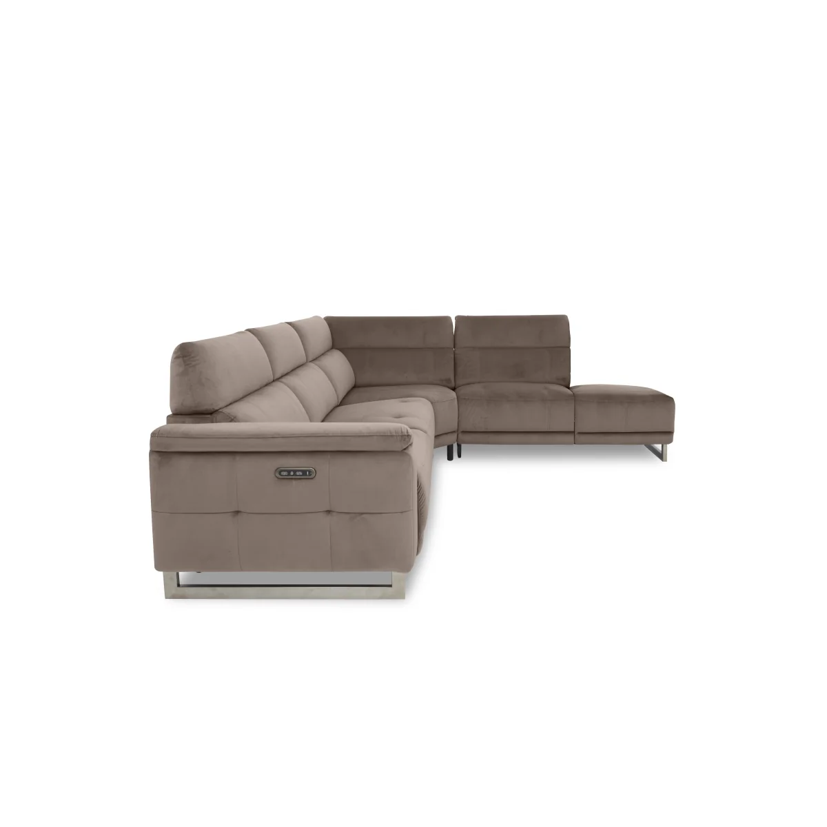 Moet Power Recliner Chaise End Left Hand Facing Corner Sofa with Telescopic Headrests - Opulence Saffron - Sofas and Armchairs - In Time for Christmas – image 4