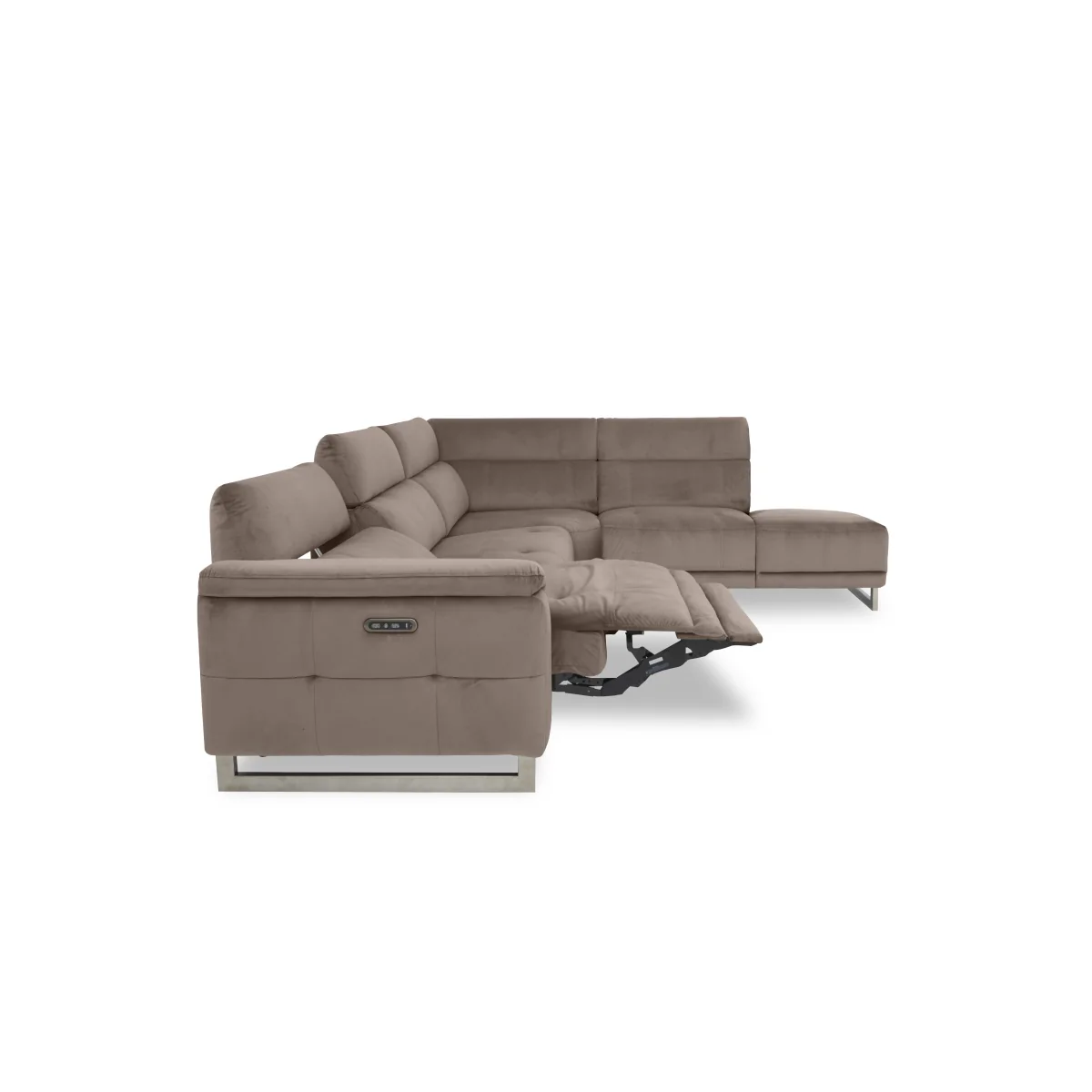 Moet Power Recliner Chaise End Left Hand Facing Corner Sofa with Telescopic Headrests - Opulence Saffron - Sofas and Armchairs - In Time for Christmas – image 5