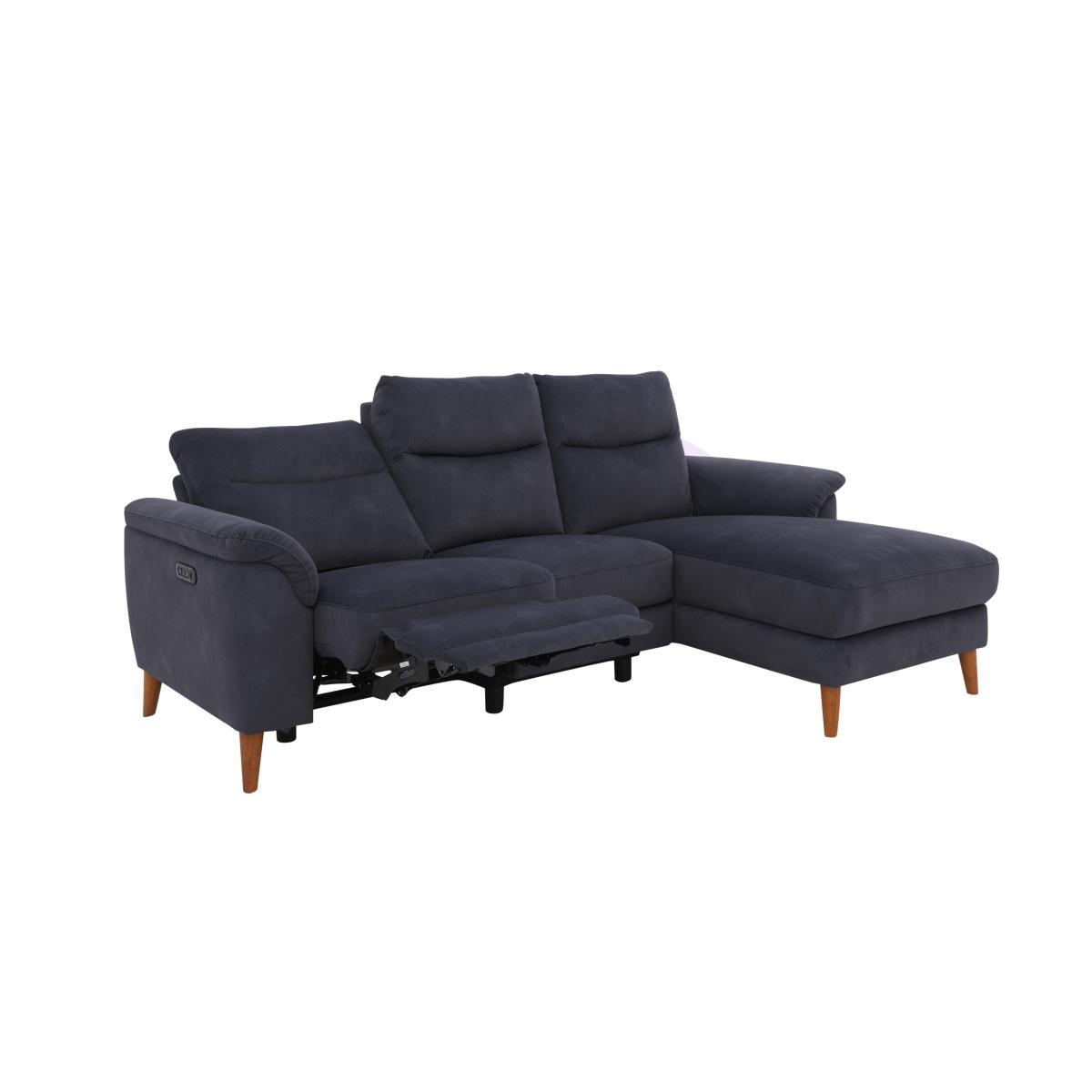Morgan 3 Seater Fabric Power Recliner Sofa with Left Hand Facing Chaise End - Stone Dexter – image 11