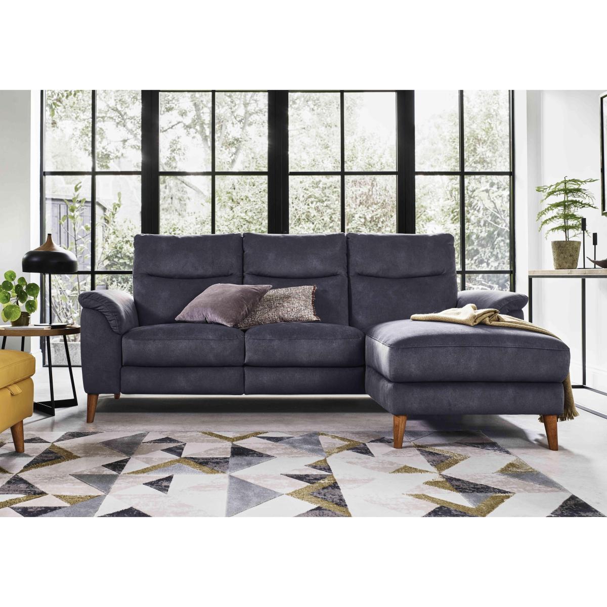 Morgan 3 Seater Fabric Power Recliner Sofa with Left Hand Facing Chaise End - Stone Dexter – image 3