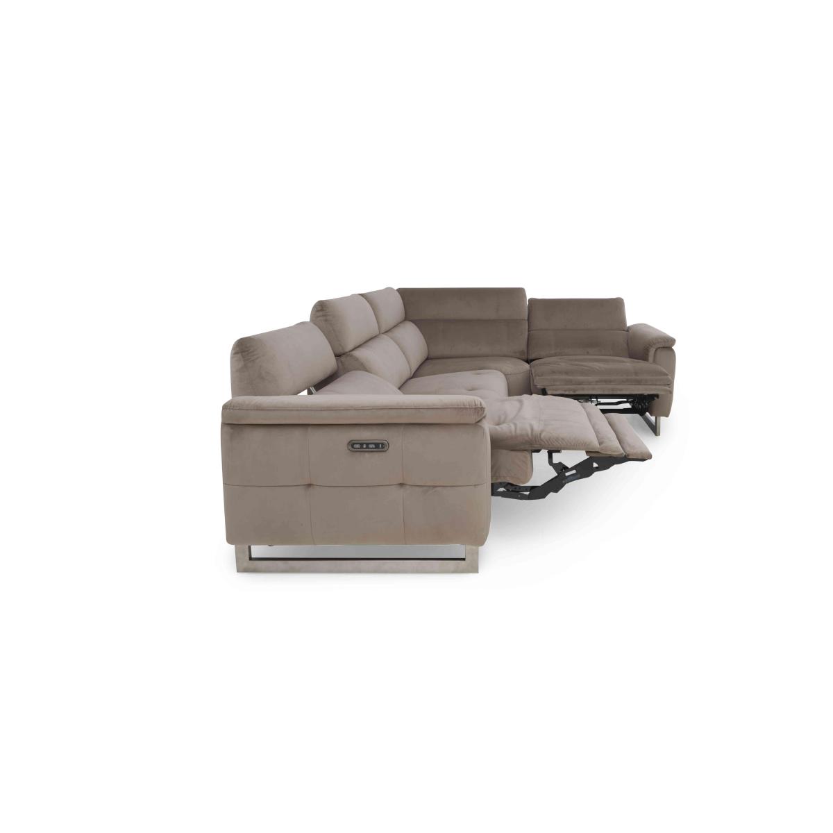 Moet Fabric Power Recliner Left Hand Facing Corner Sofa with Telescopic Headrests – image 11