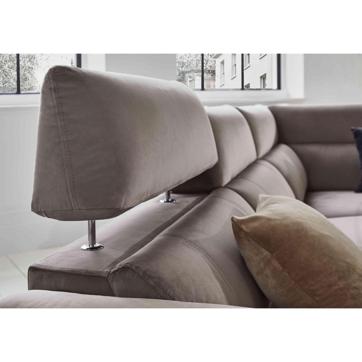 Moet Fabric Power Recliner Left Hand Facing Corner Sofa with Telescopic Headrests – image 5