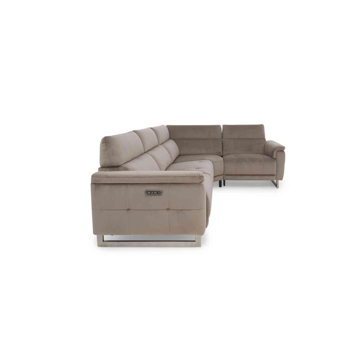 Moet Fabric Power Recliner Left Hand Facing Corner Sofa with Telescopic Headrests – image 10