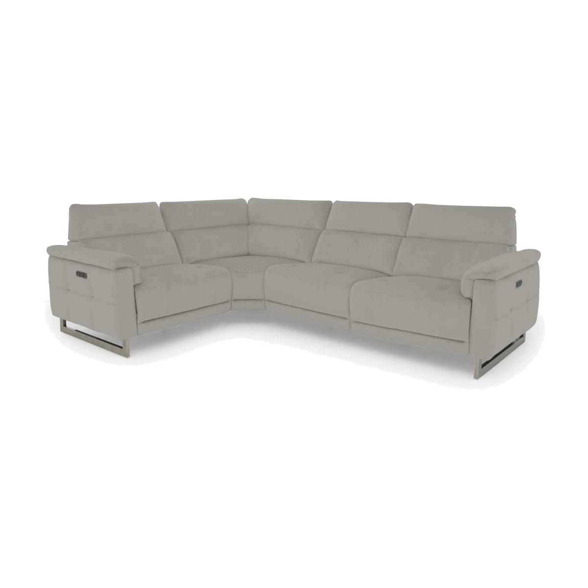 Moet Fabric Power Recliner Left Hand Facing Corner Sofa with Telescopic Headrests – image 1