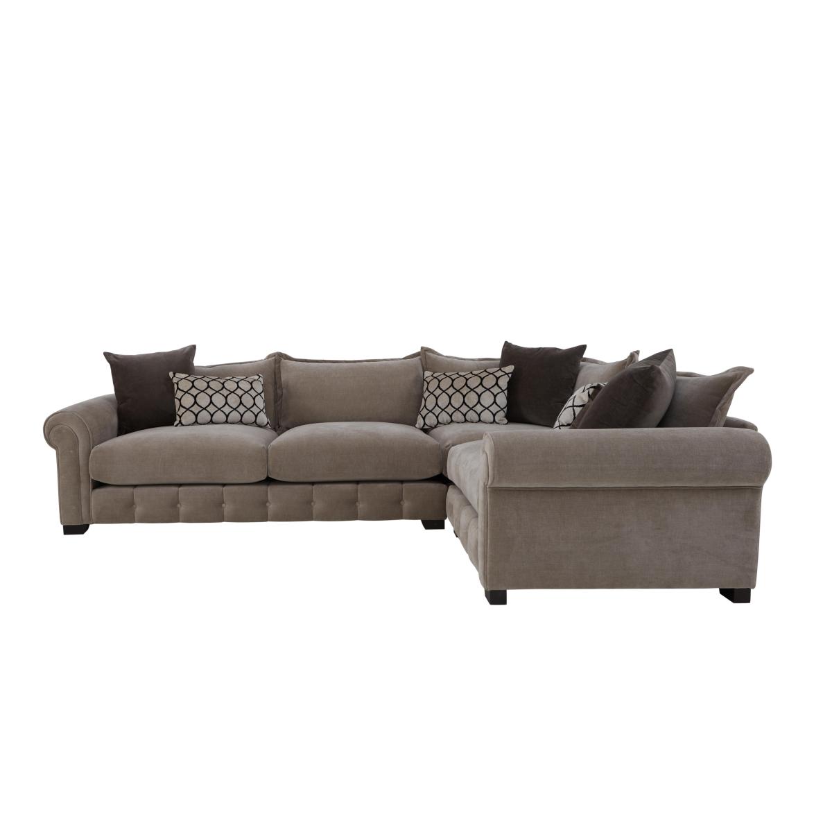 Alexander and James - Sumptuous Medium Fabric Left Hand Facing Corner Sofa - Chamonix Anthracite Chrome – image 6