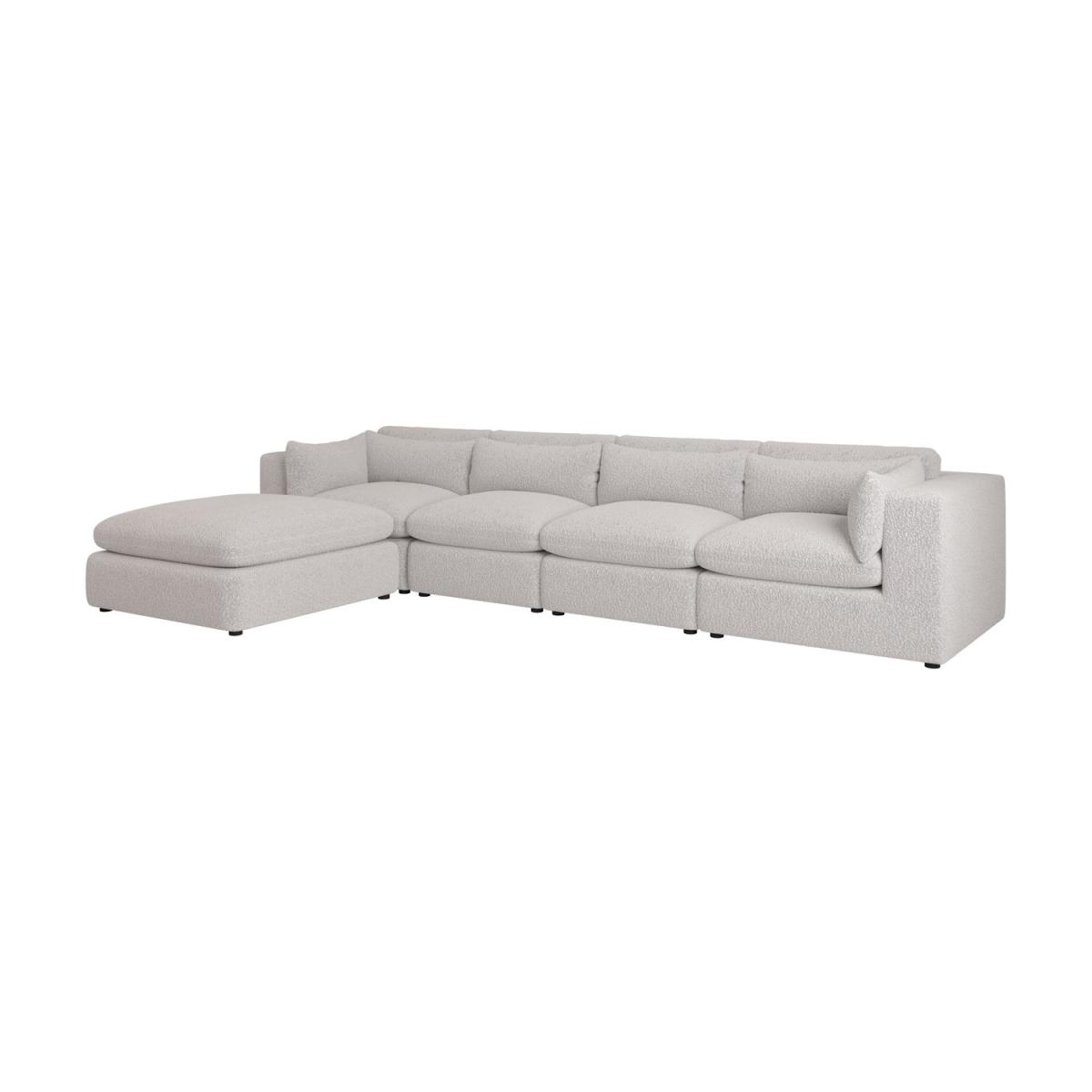Large Beige Boucle Reversible 5 Seater Chaise Corner Sofa - Hudson – image 3