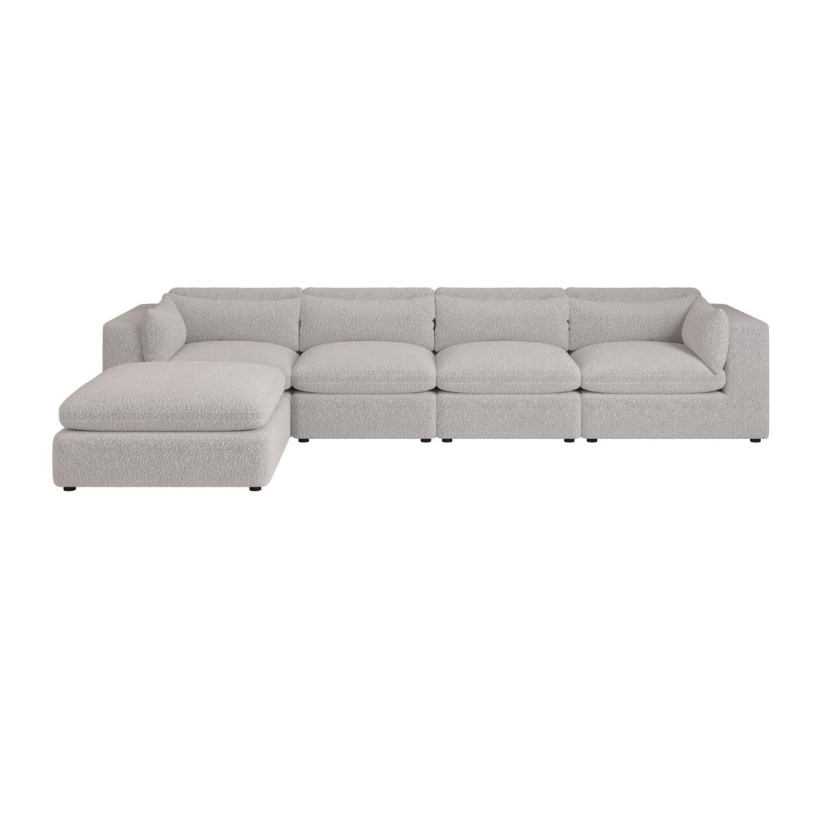 Large Beige Boucle Reversible 5 Seater Chaise Corner Sofa - Hudson – image 4